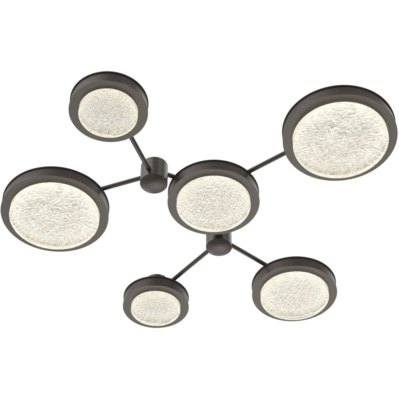 Iris LED 46 inch Flat Bronze with Cocoa Sconce & Flush Mount Wall Light, Hub and Spoke
