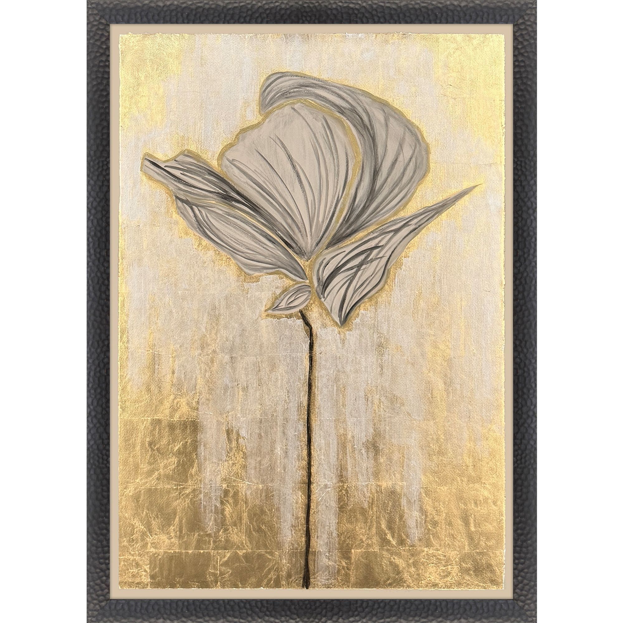 Quiet Luxury Metallic and Gray and White Framed Art, The Studio