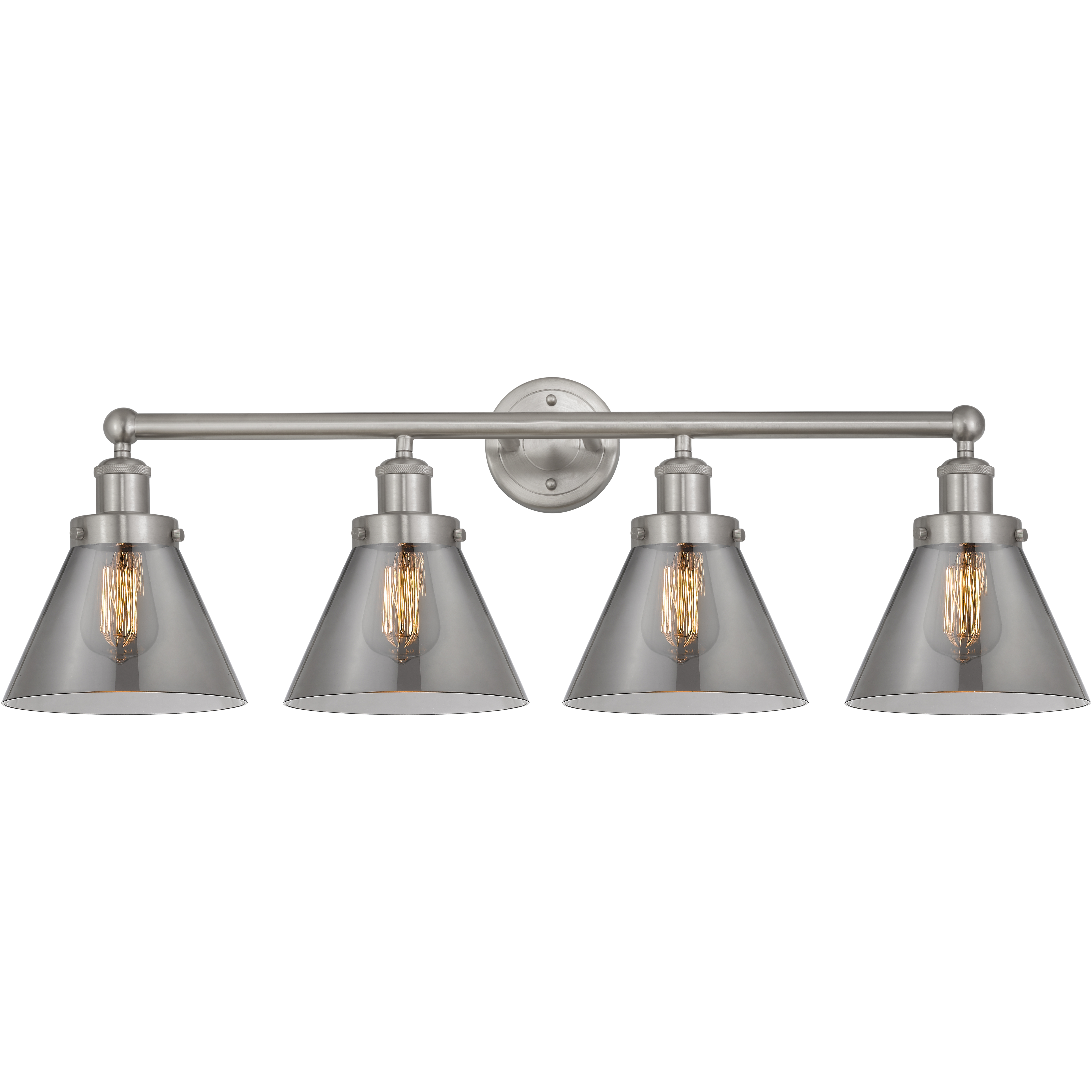 Cone 4 Light 34.75 inch Brushed Satin Nickel Bath Vanity Light Wall Light