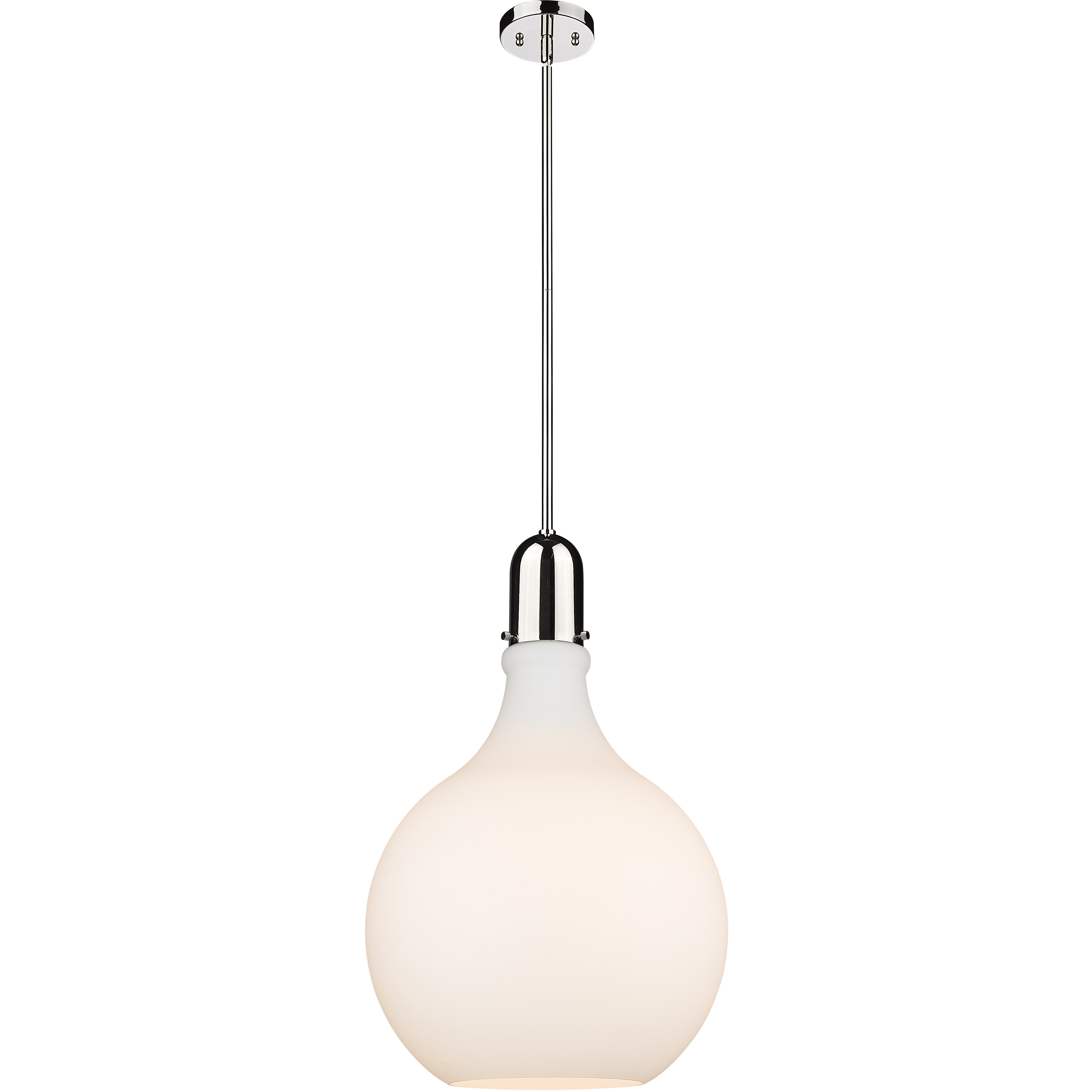 Auralume Amherst 1 Light 16 inch Polished Nickel Pendant Ceiling Light Matte Glass