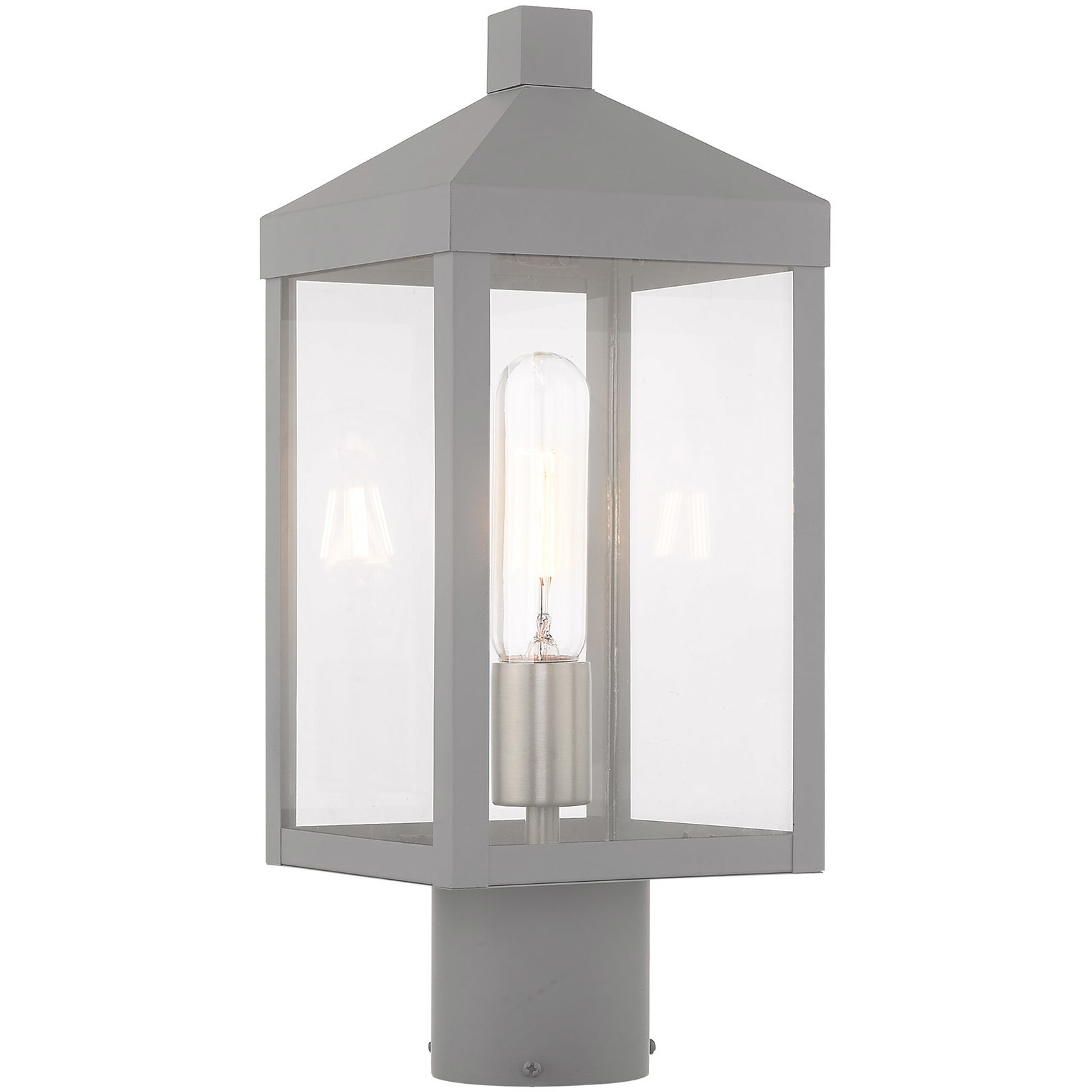 Nyack 1 Light 15.25 inch Nordic Gray Outdoor Post Top Lantern