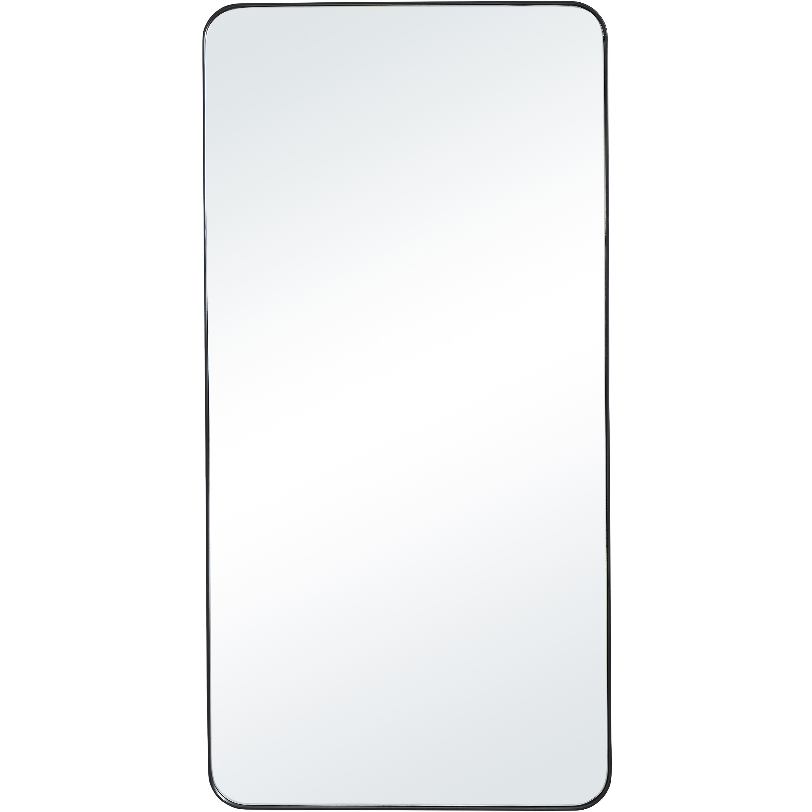 Glencoe 40 X 20 inch Matte Black Wall Mirror