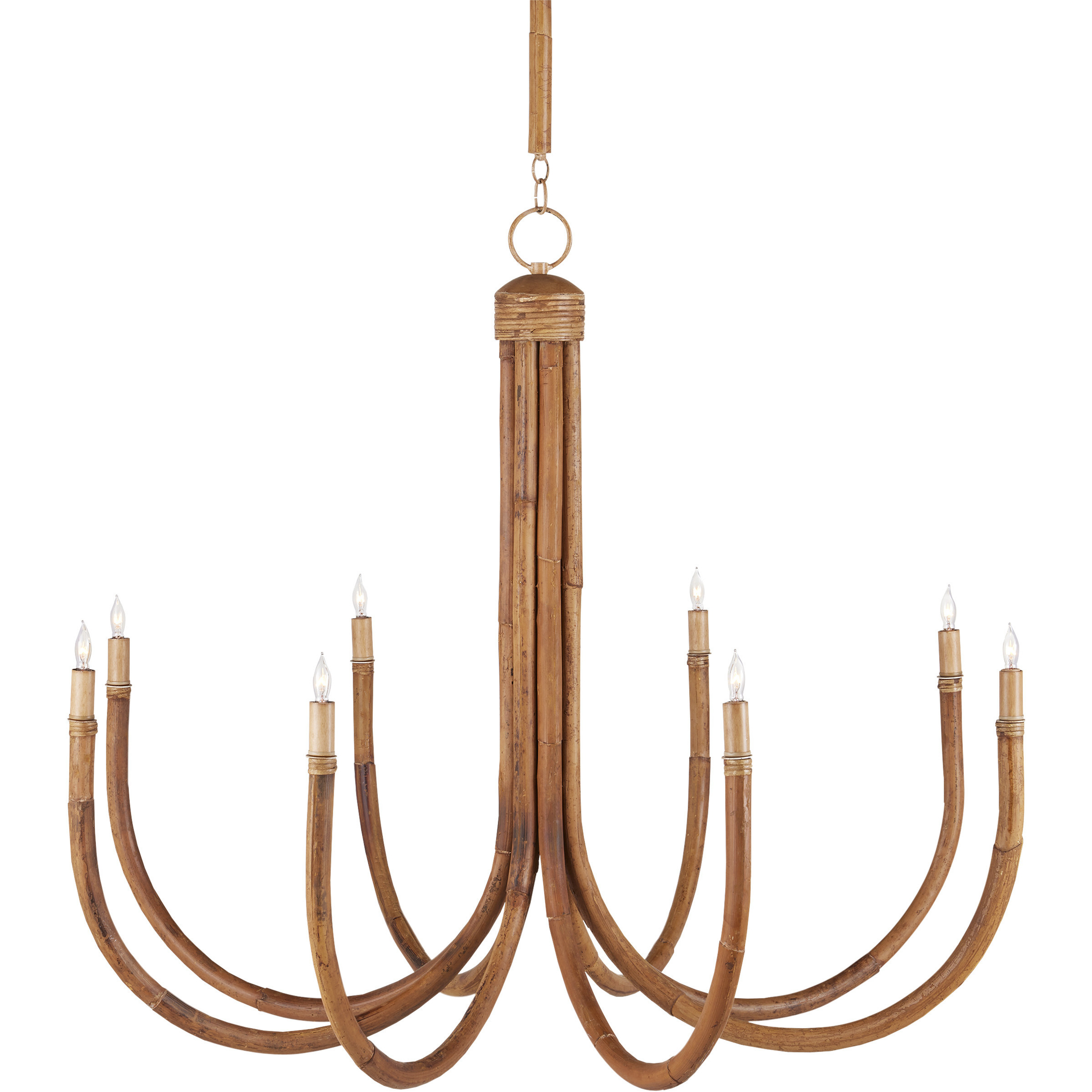 Samsara 8 Light 42.5 inch Saddle Tan Chandelier Ceiling Light, Medium