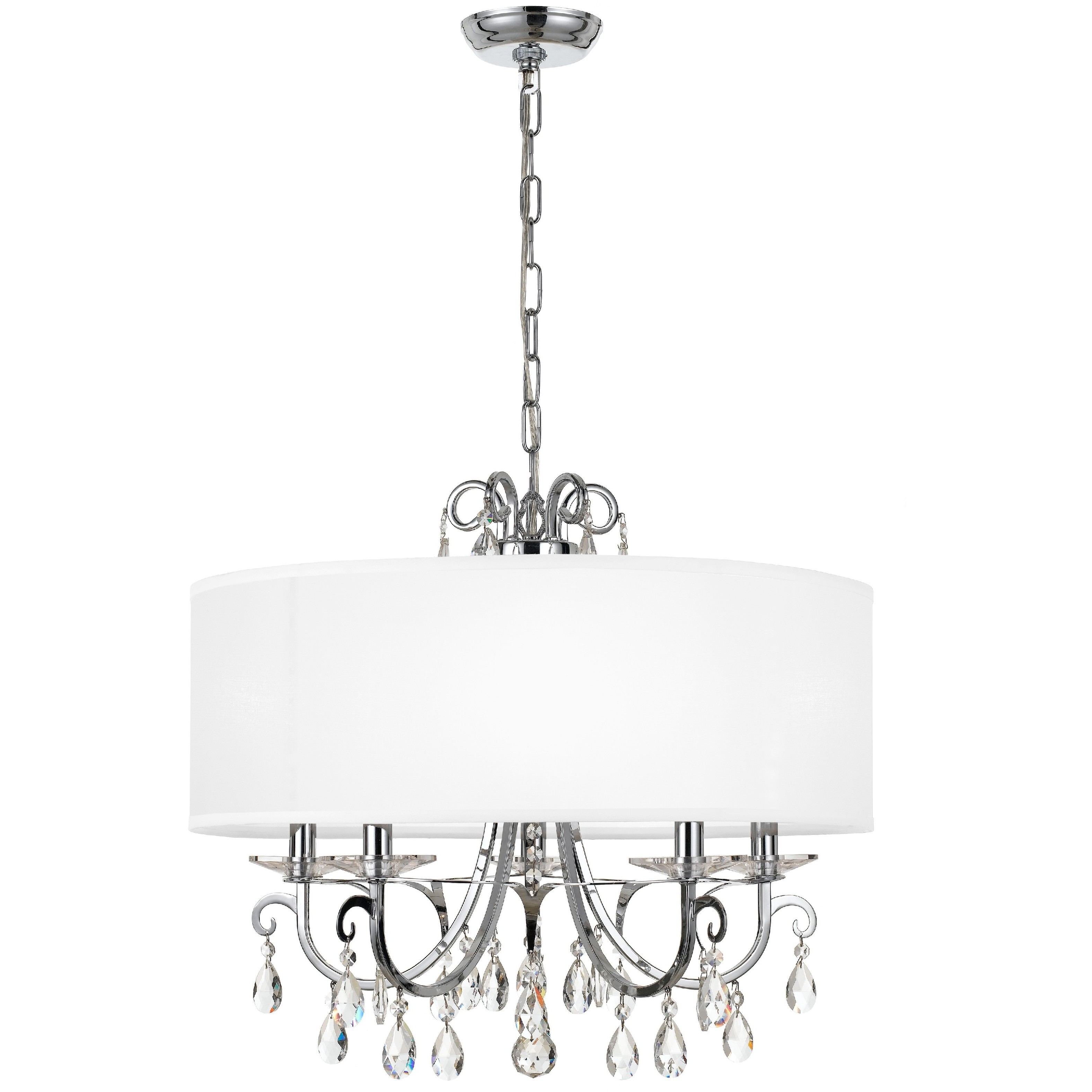 Othello 5 Light 24 inch Polished Chrome Chandelier Ceiling Light in Clear Swarovski Strass