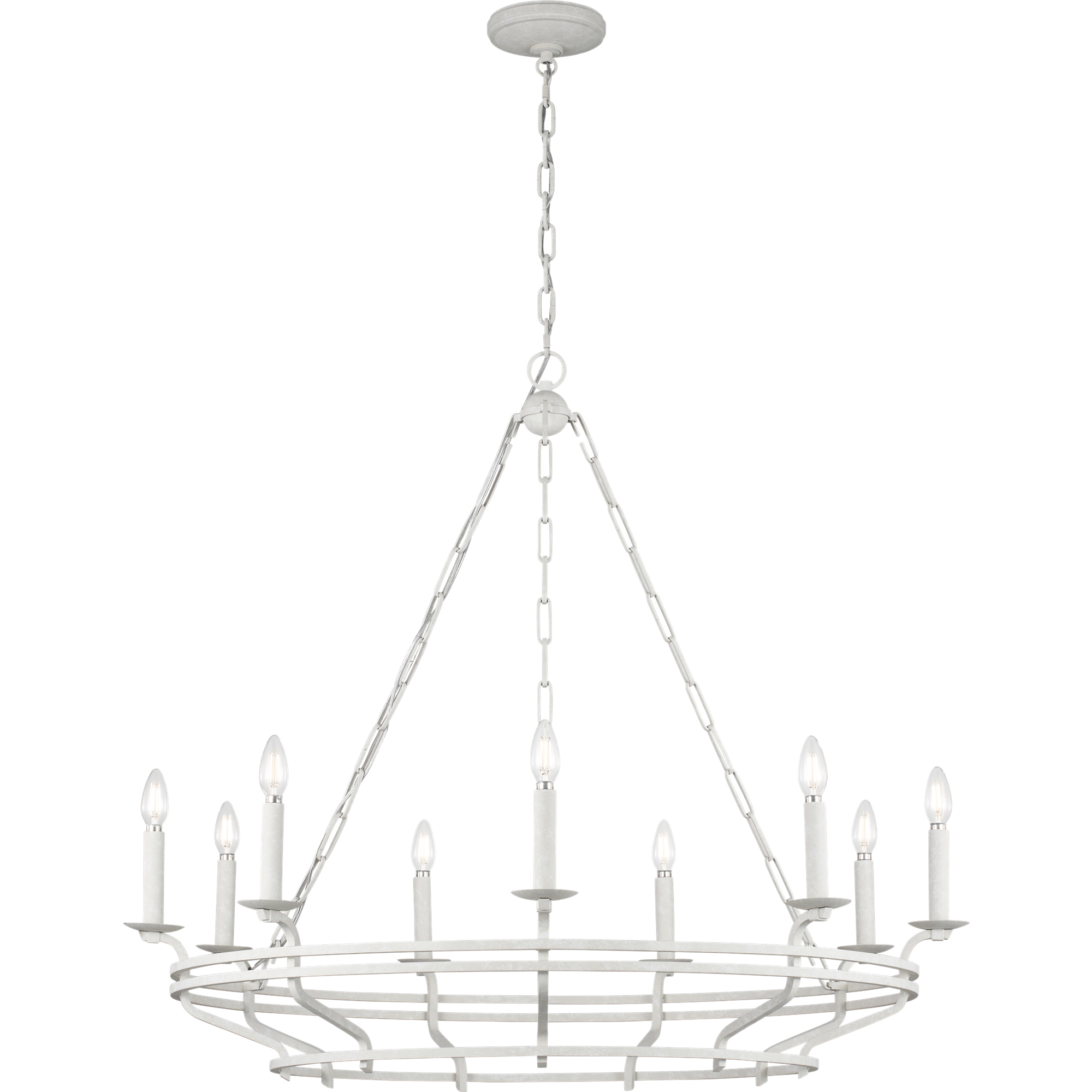 C&M by Chapman & Myers Brighton 9 Light 41.5 inch Aged Pewter Chandelier Ceiling Light in LED