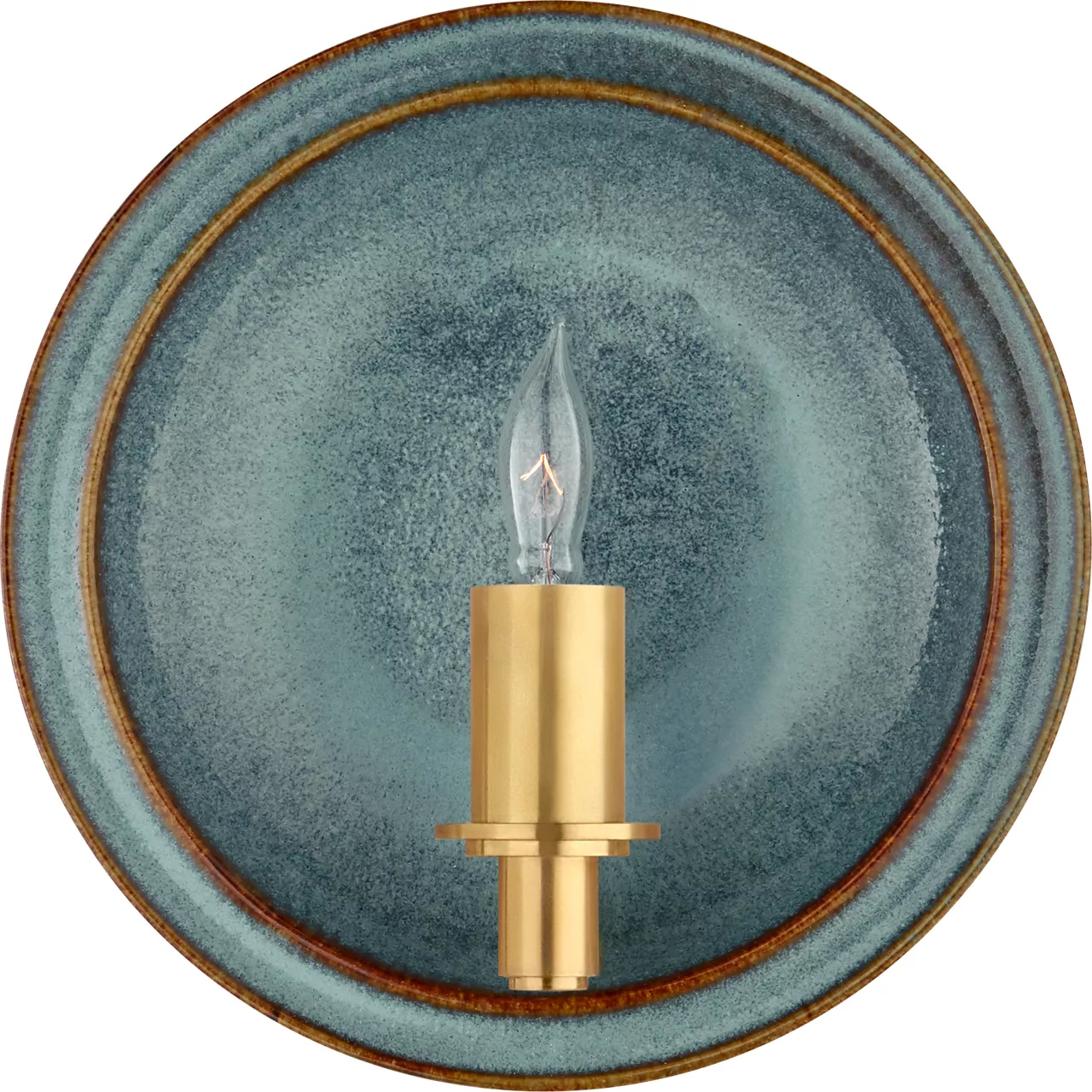 Christopher Spitzmiller Leeds 1 Light 8.25 inch Oslo Blue Round Sconce Wall Light, Small