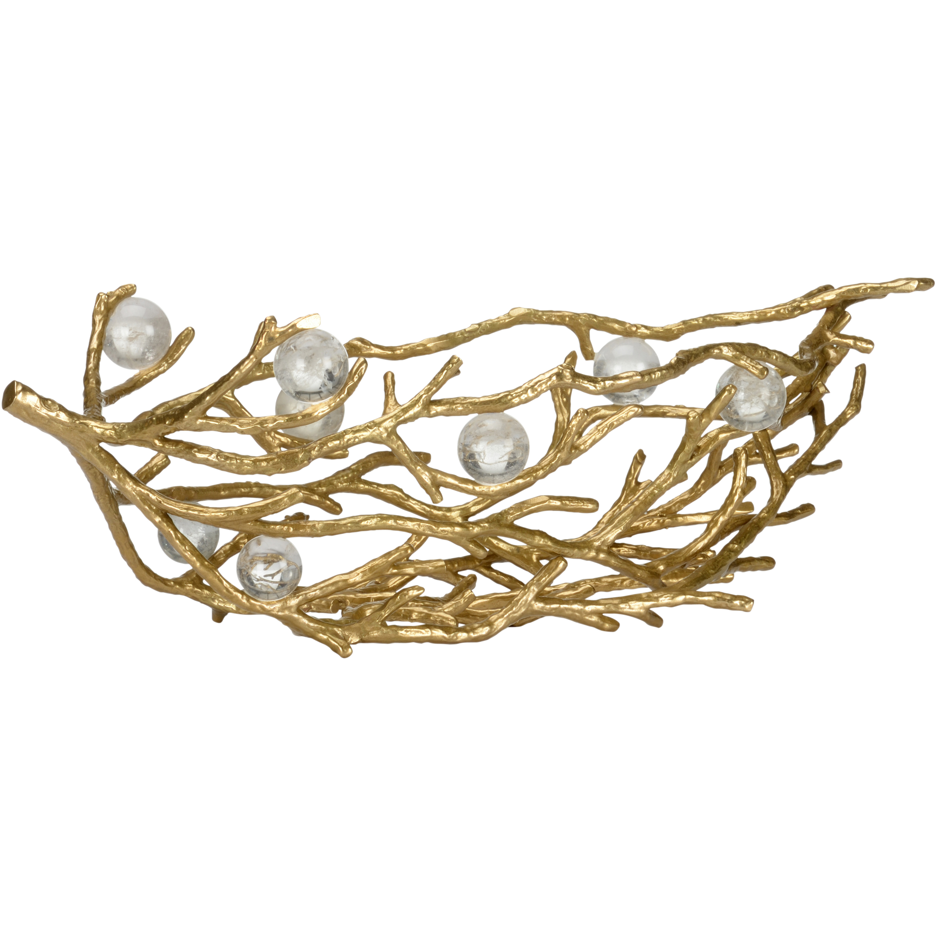 Open Twig and Crystal Balls 20.25 X 7 inch Bowl