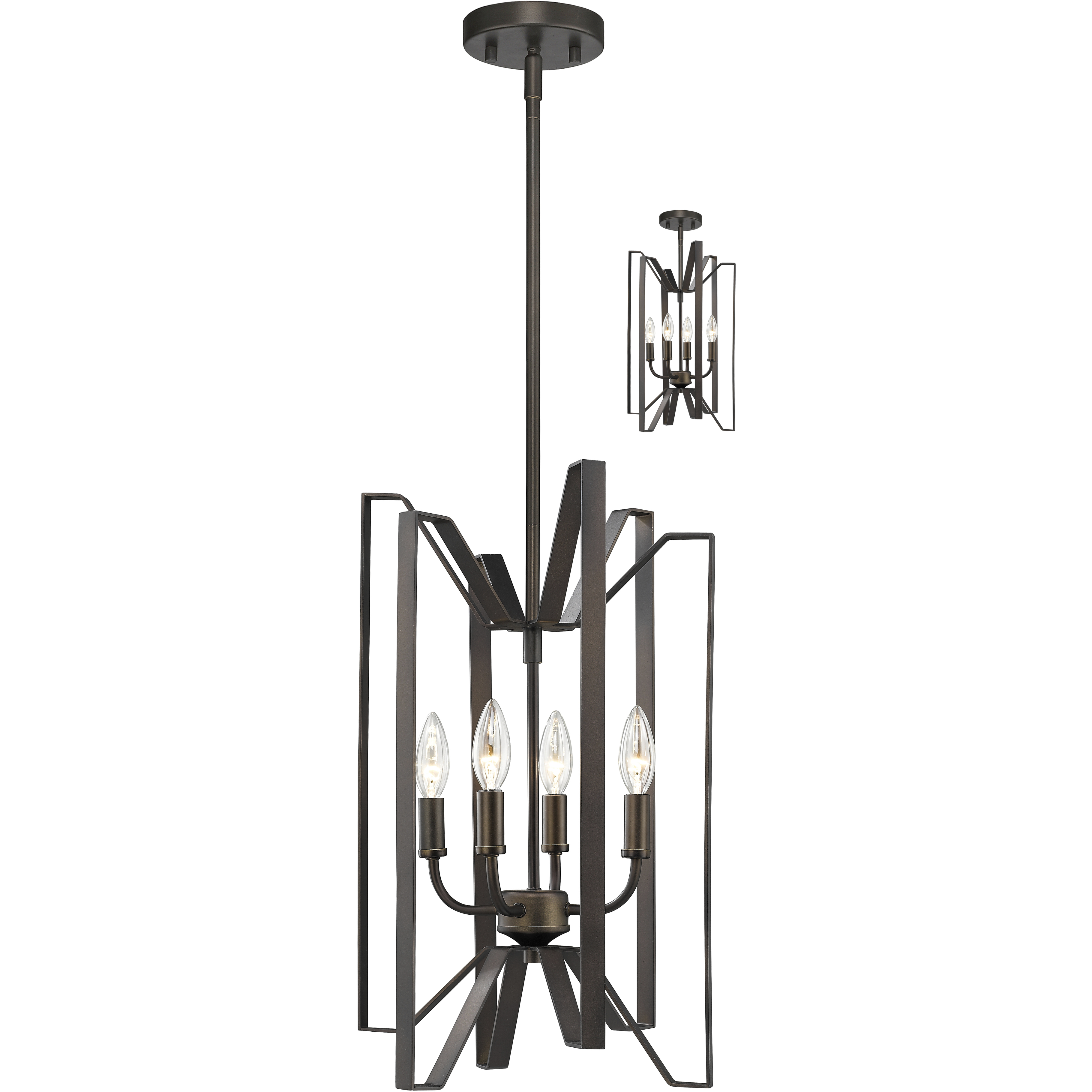 Marsala 4 Light 12 inch Bronze Chandelier Ceiling Light