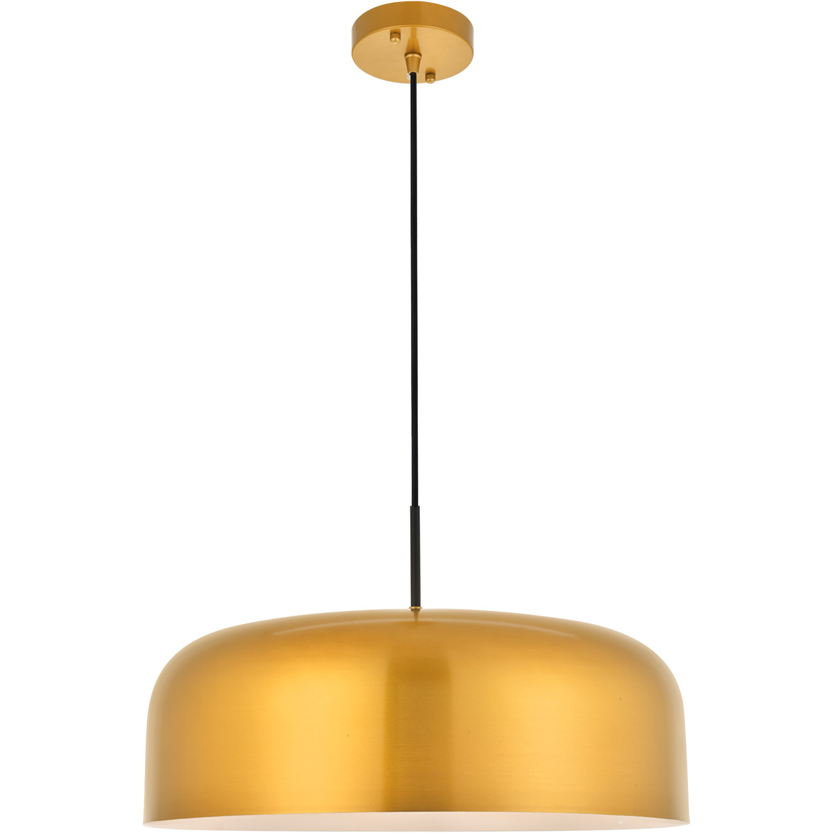 Etude 1 Light 19.3 inch Satin Gold Pendant Ceiling Light