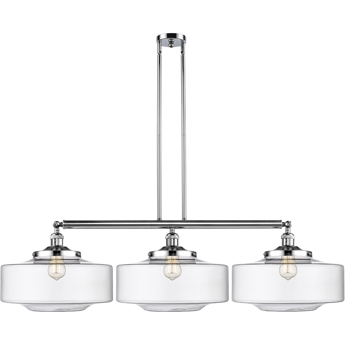 Franklin Restoration Bridgeton 3 Light 50 inch Brushed Brass Island Light Ceiling Light