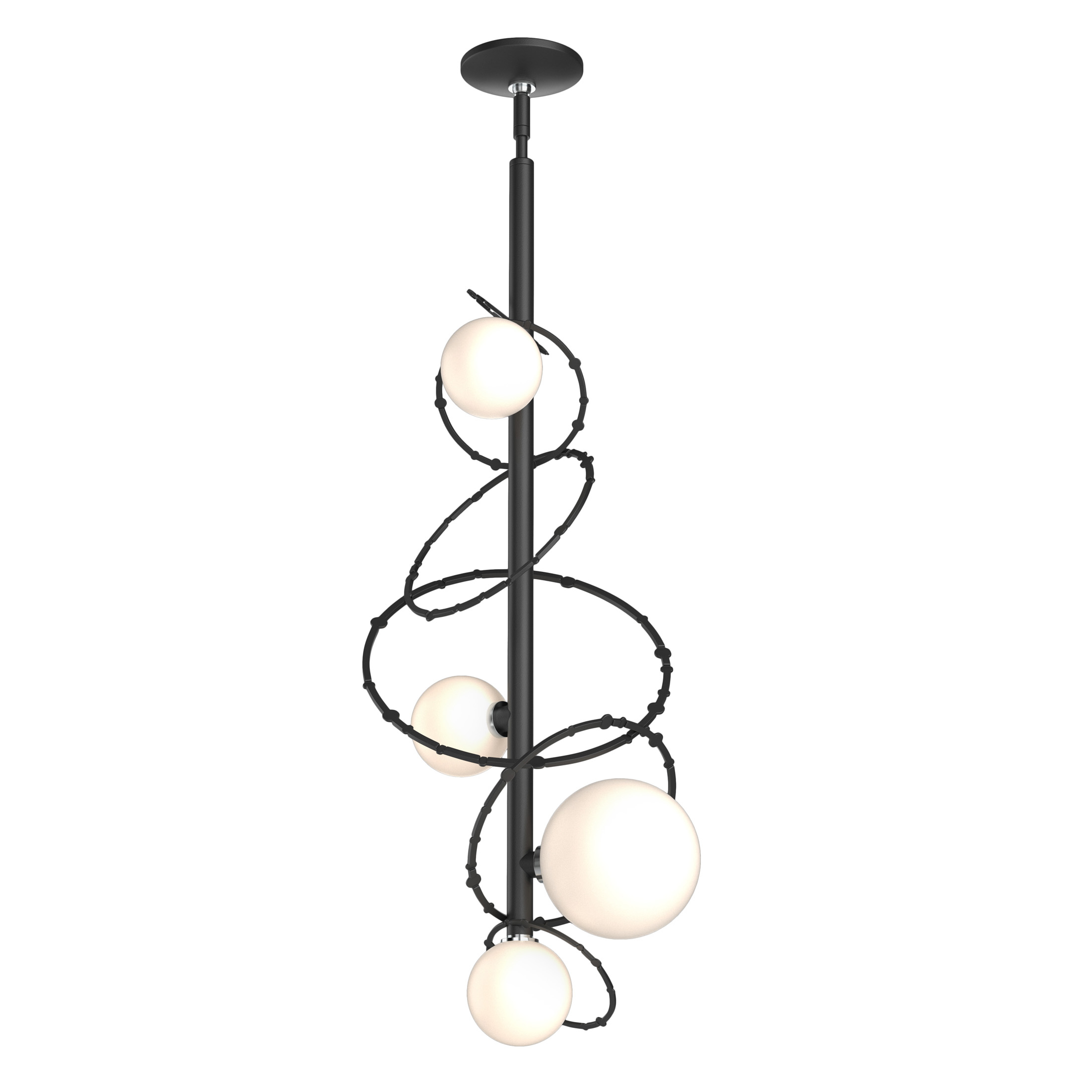 Olympus 4 Light 13.9 inch Black Pendant Ceiling Light, Vertical - Open Box