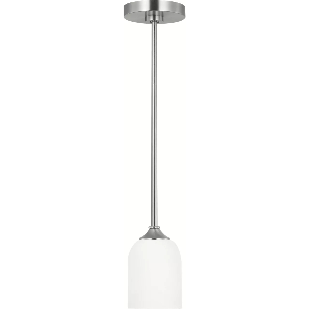 Emile 1 Light 4 inch Brushed Steel Pendant Ceiling Light
