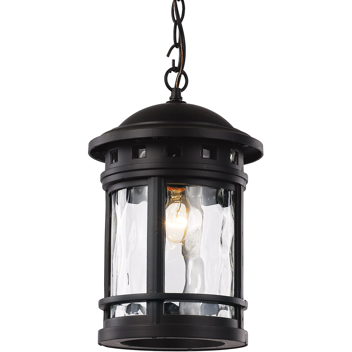 Boardwalk 1 Light 9 inch Black Outdoor Hanging Lantern