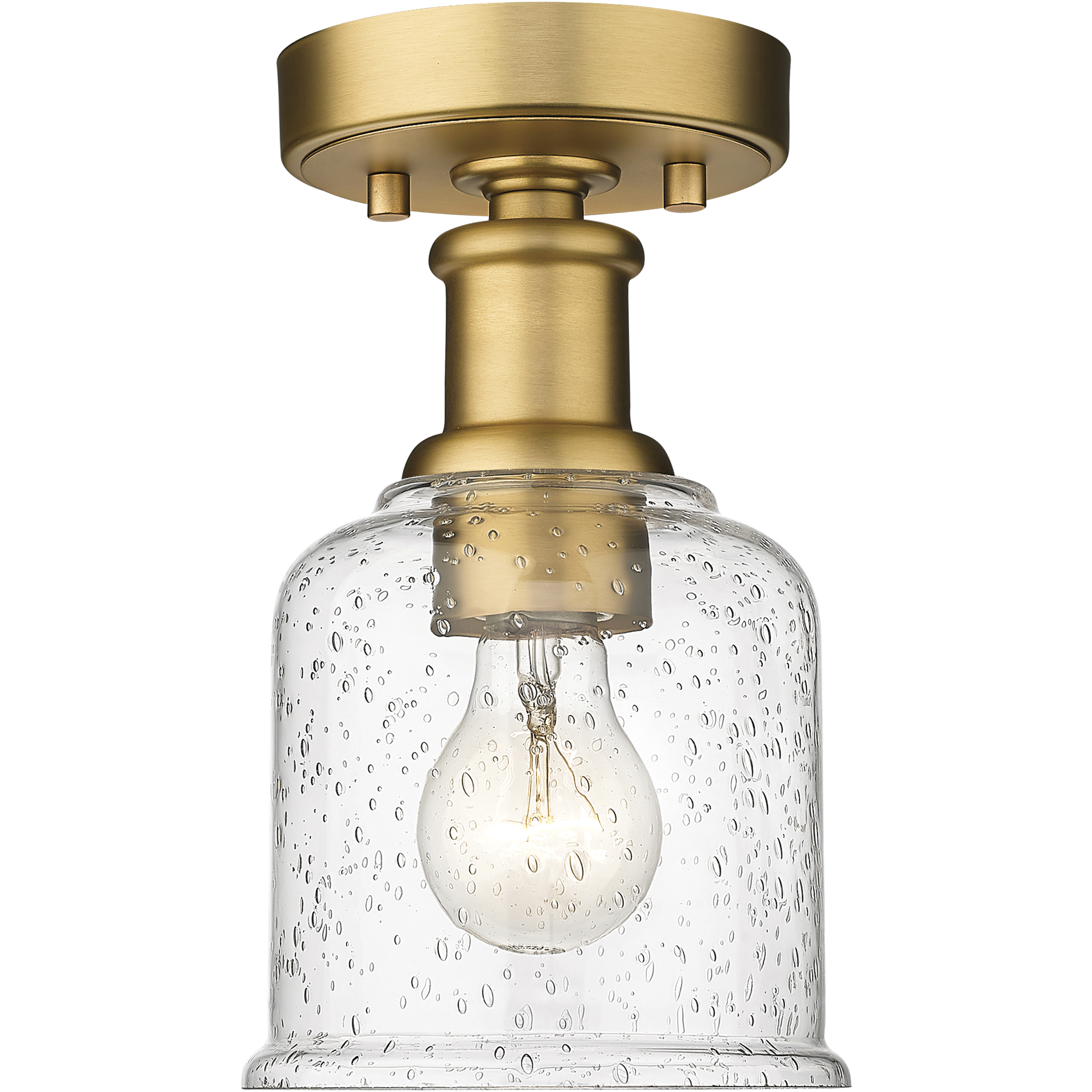 Bryant 1 Light 5.5 inch Heritage Brass Flush Mount Ceiling Light