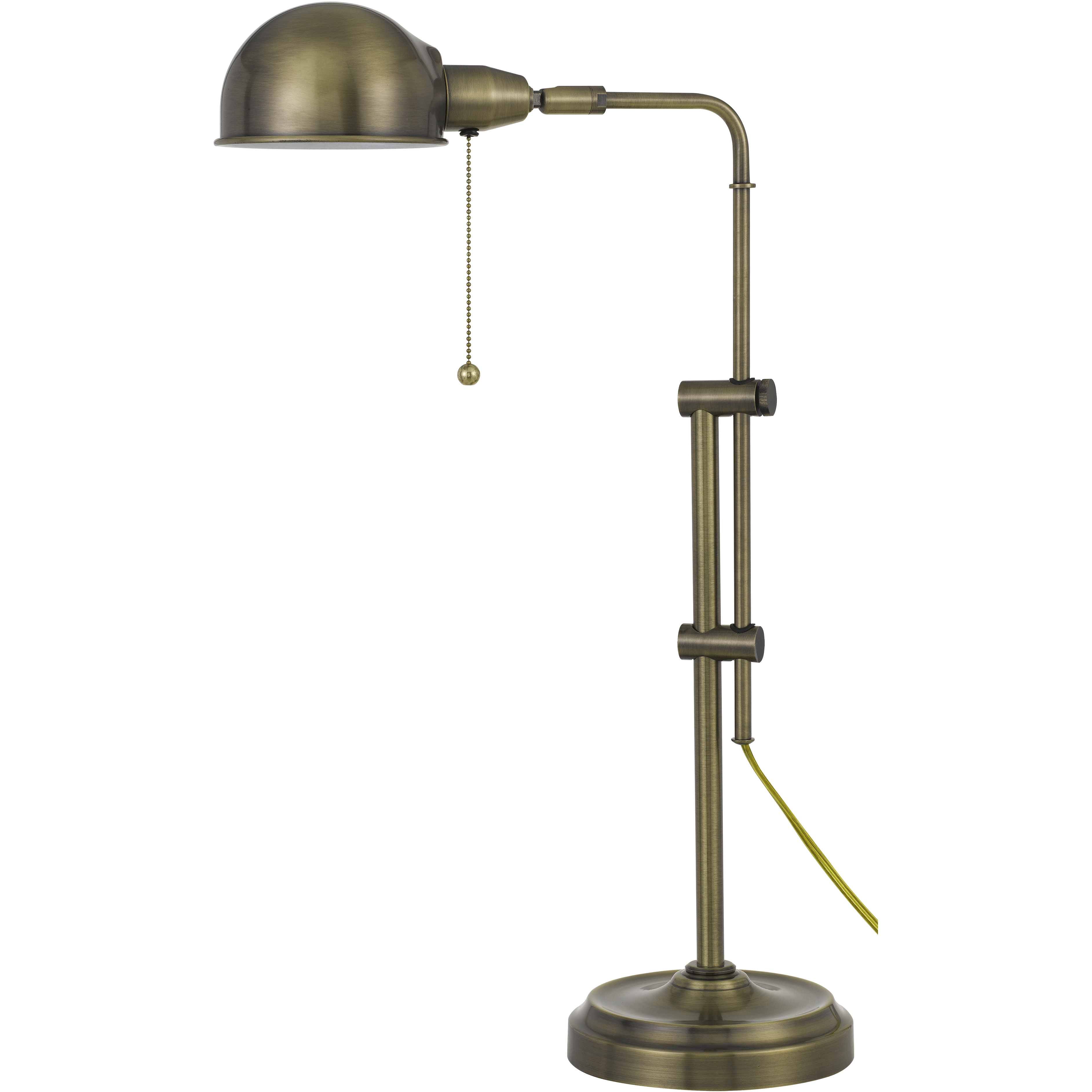 Croby 24 inch 60 watt Antique Brass Pharmacy Desk Lamp Portable Light