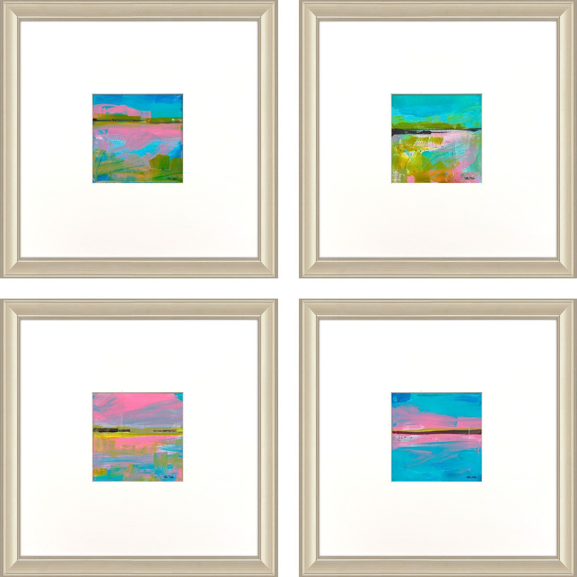 Propac Pink and Multi and Blue and Green Framed Art, Propac