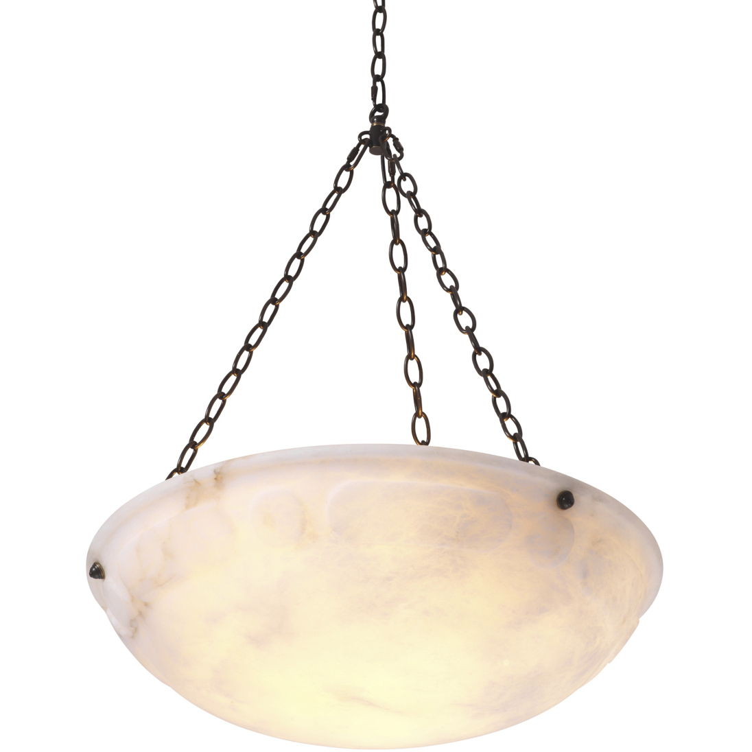 Novara 3 Light 23.82 inch Bronze and Alabaster Chandelier Ceiling Light