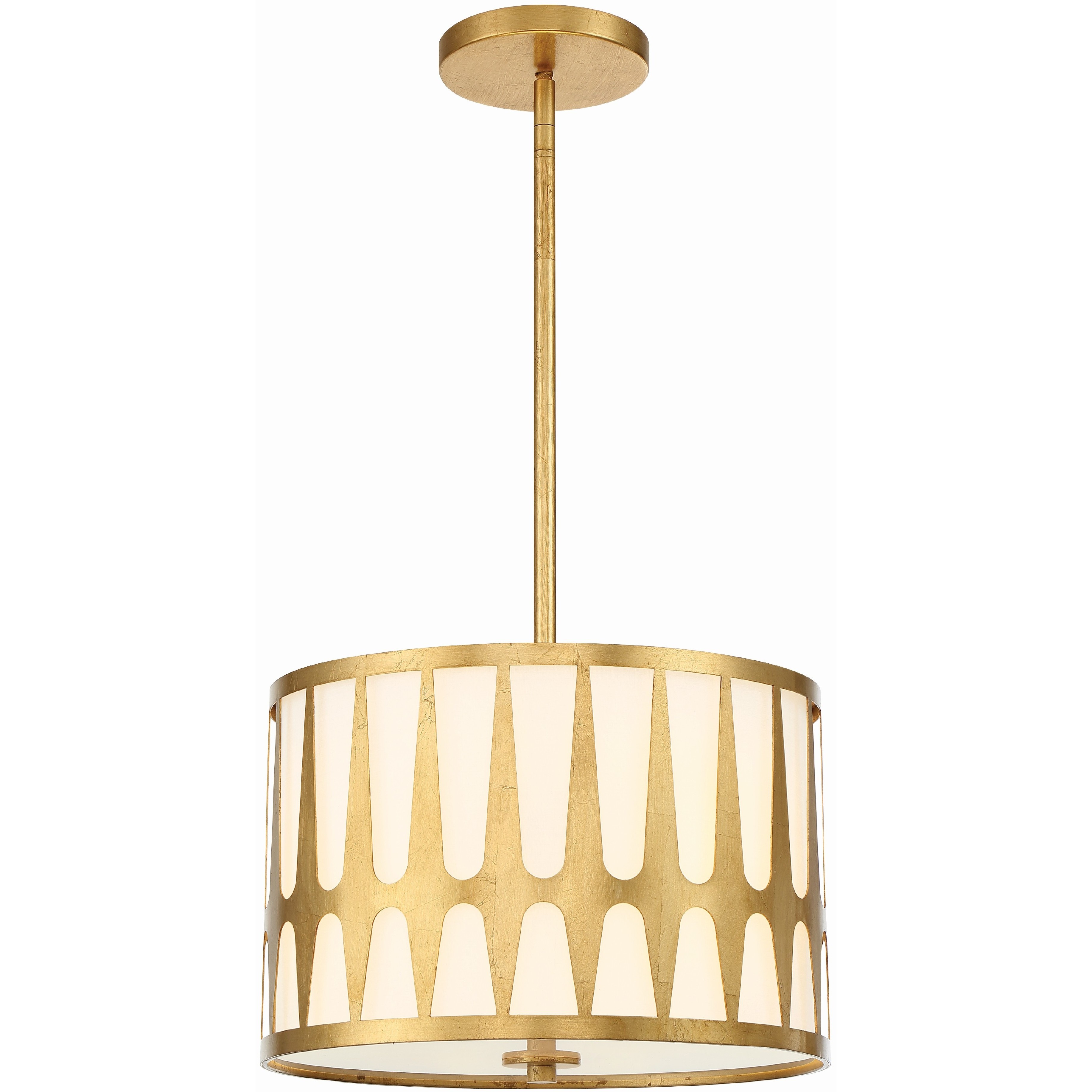 Royston 3 Light 15 inch Antique Gold Pendant Ceiling Light