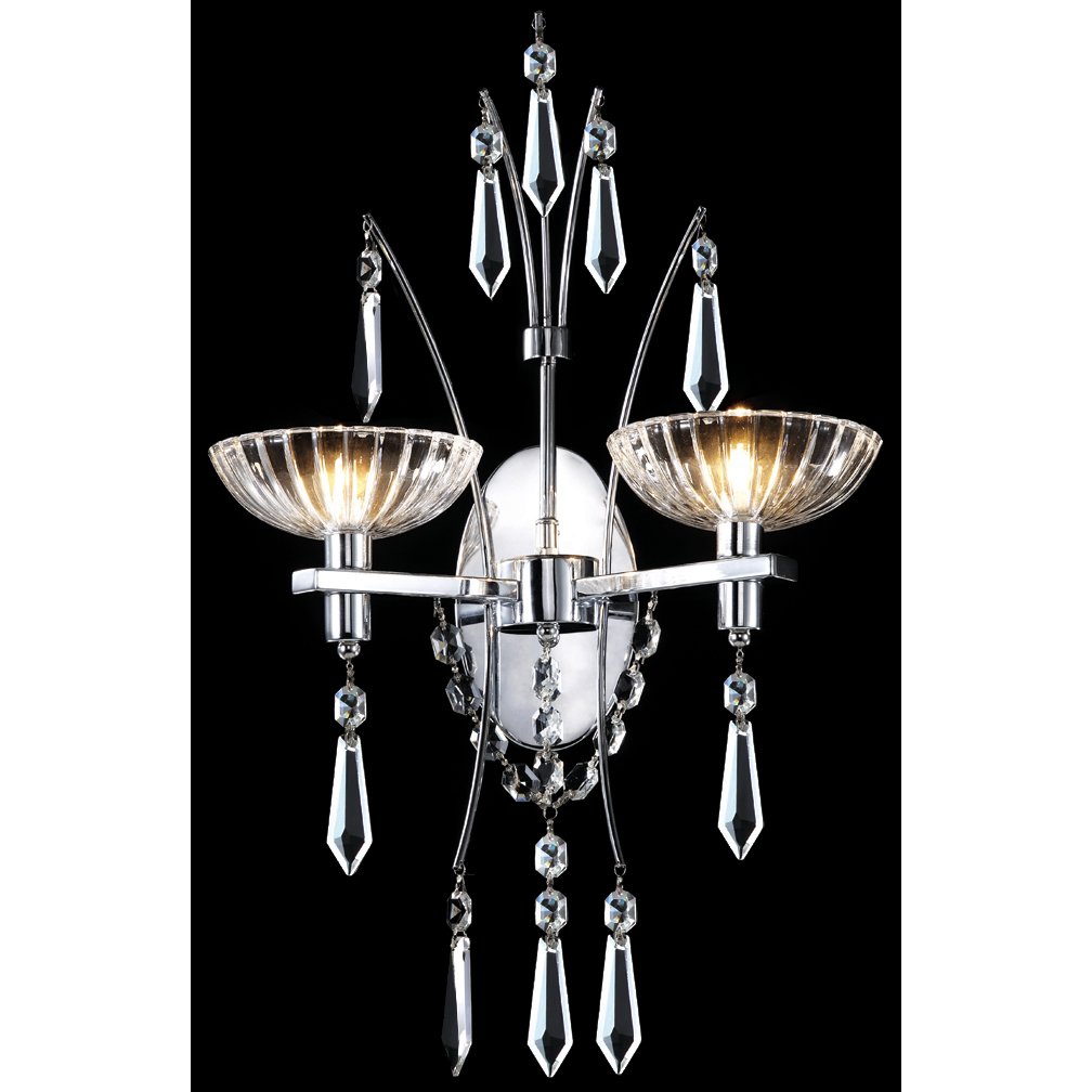 Medallion 2 Light 14 inch Silver Wall Sconce Wall Light