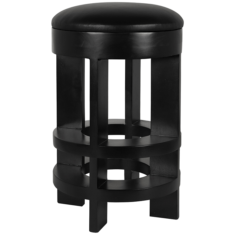 Berlin 26 inch Hand Rubbed Black Counter Stool