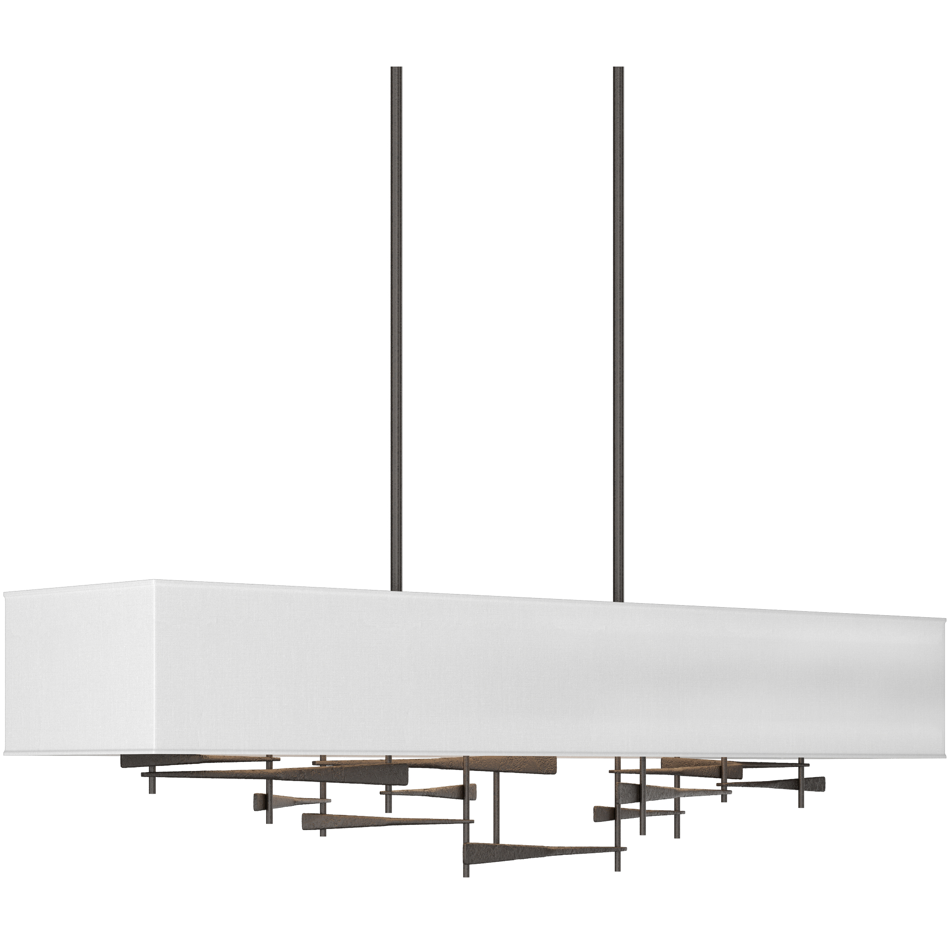 Cavaletti 4 Light 42 inch Oil Rubbed Bronze Pendant Ceiling Light in Natural Anna