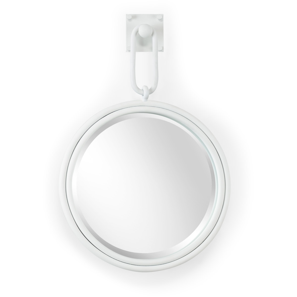Wildwood 25 X 17 inch Matte White/Clear/Beveled Wall Mirror
