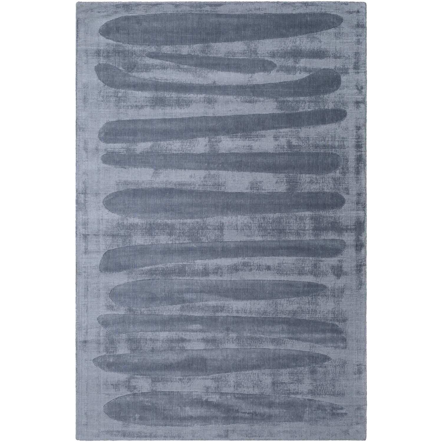 Pier 90 X 60 inch Grey/Medium Grey/Slate Blue/Metallic - Silver Handmade Rug in 5 x 7.5