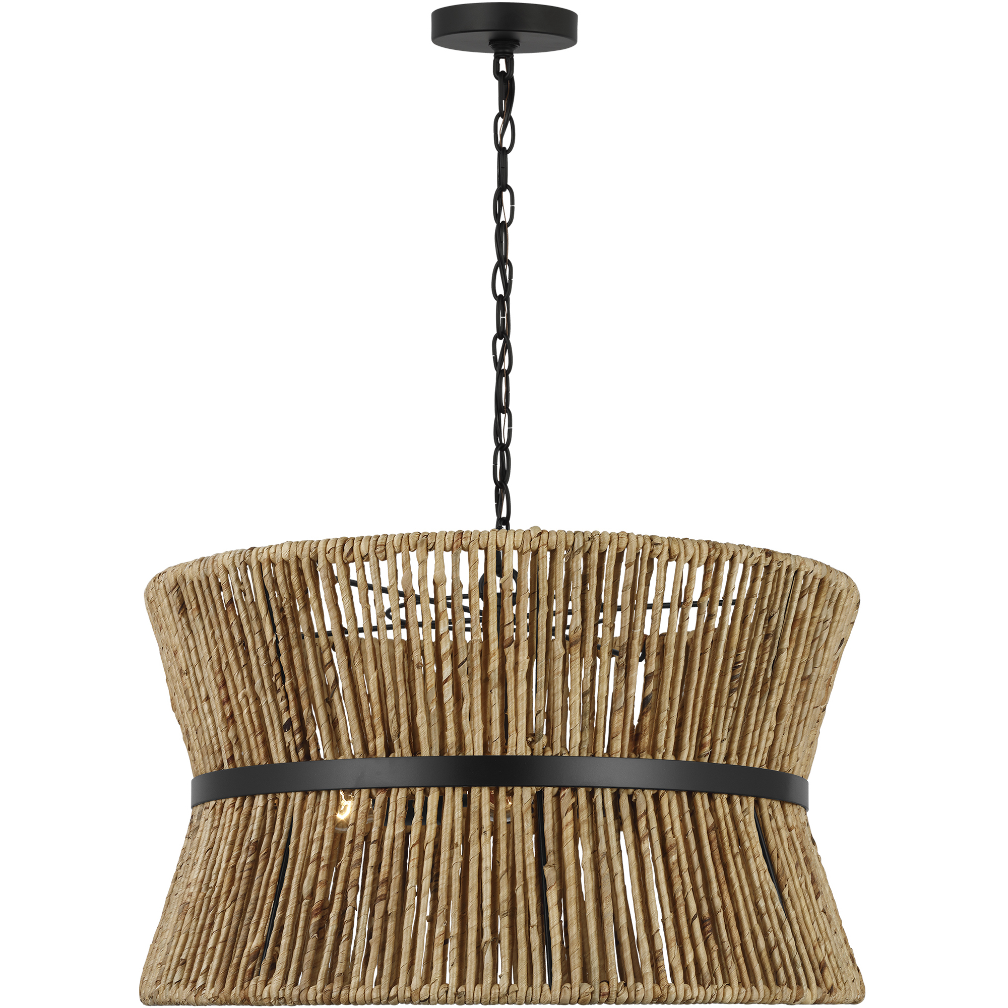 Drew & Jonathan Thurlo 3 Light 24.25 inch Midnight Black Hanging Shade Ceiling Light, Medium