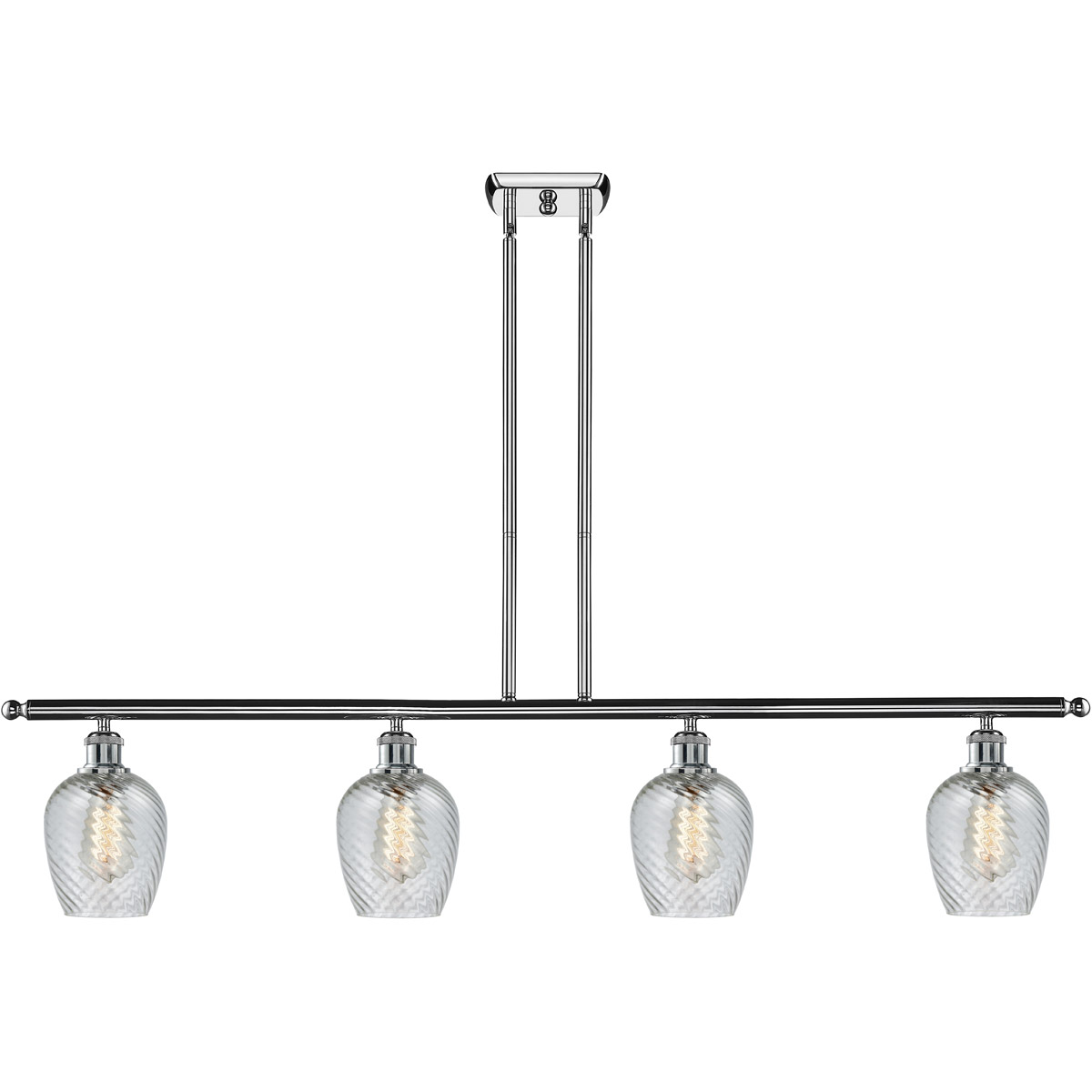 Ballston Salina 4 Light 48 inch Polished Chrome Island Light Ceiling Light, Ballston