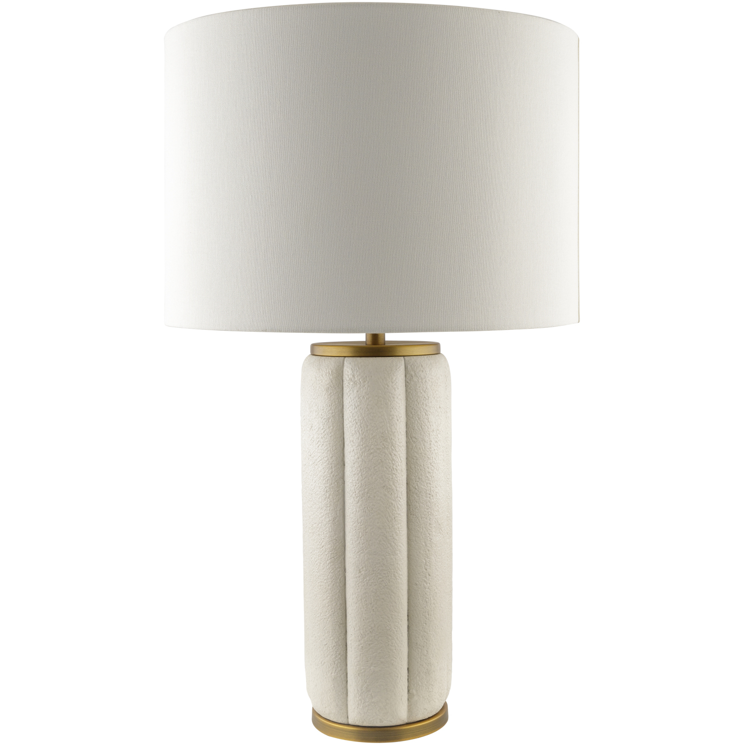 Rialto 27.5 inch 100 watt Beige / Metallic - Brass Accent Table Lamp Portable Light