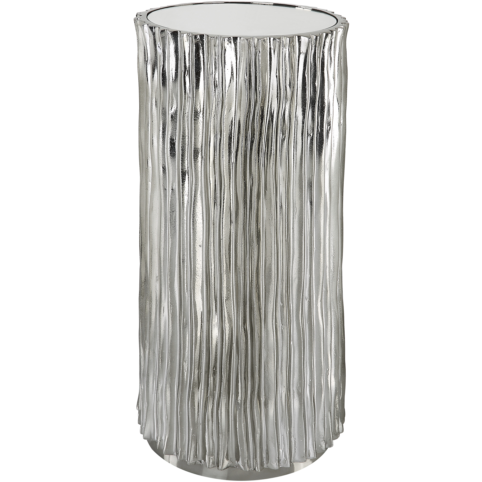 Echo 22.75 X 10.5 inch Polished Dark Nickel Side Table