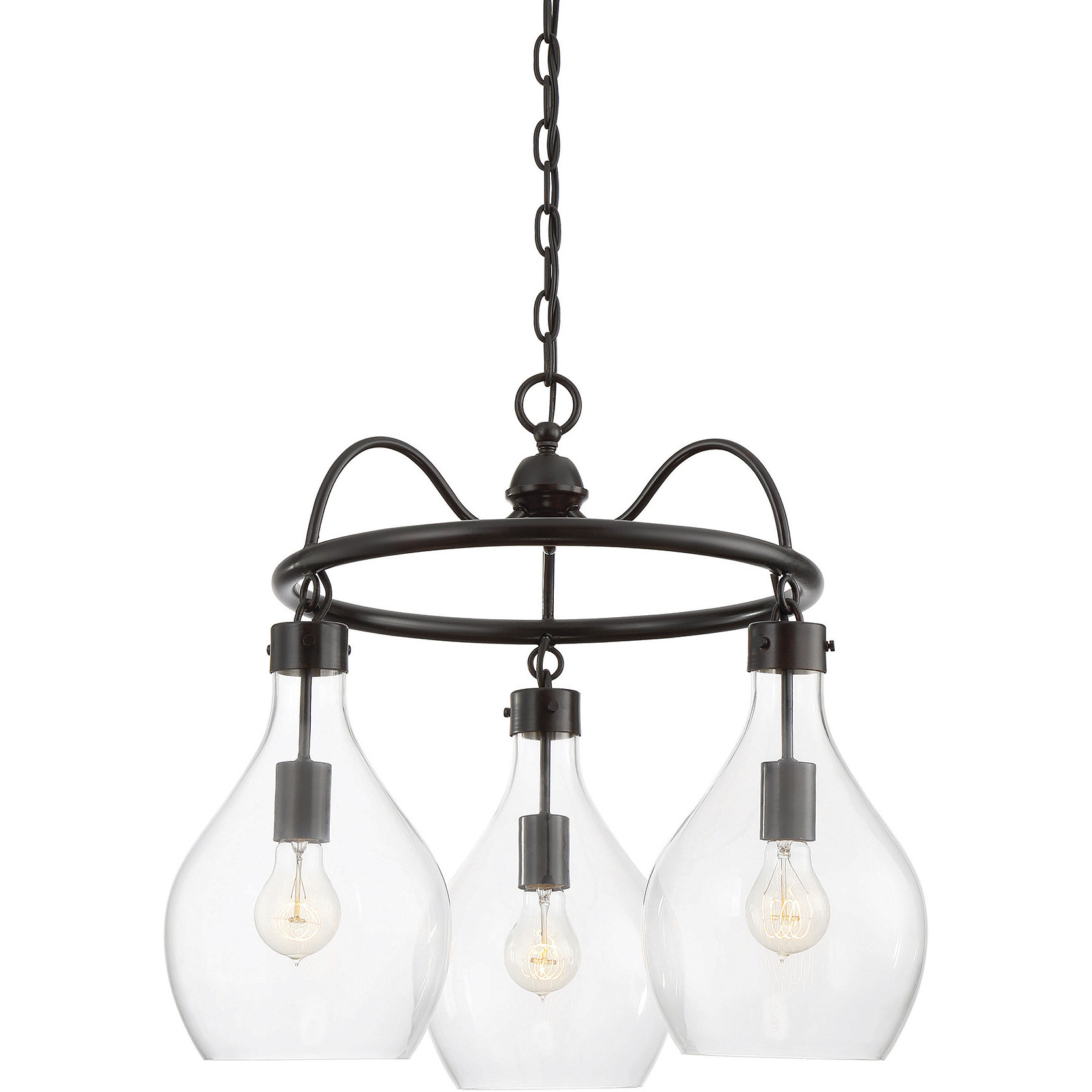 Pulaski 3 Light 23.5 inch Oiled Bronze Chandelier Ceiling Light
