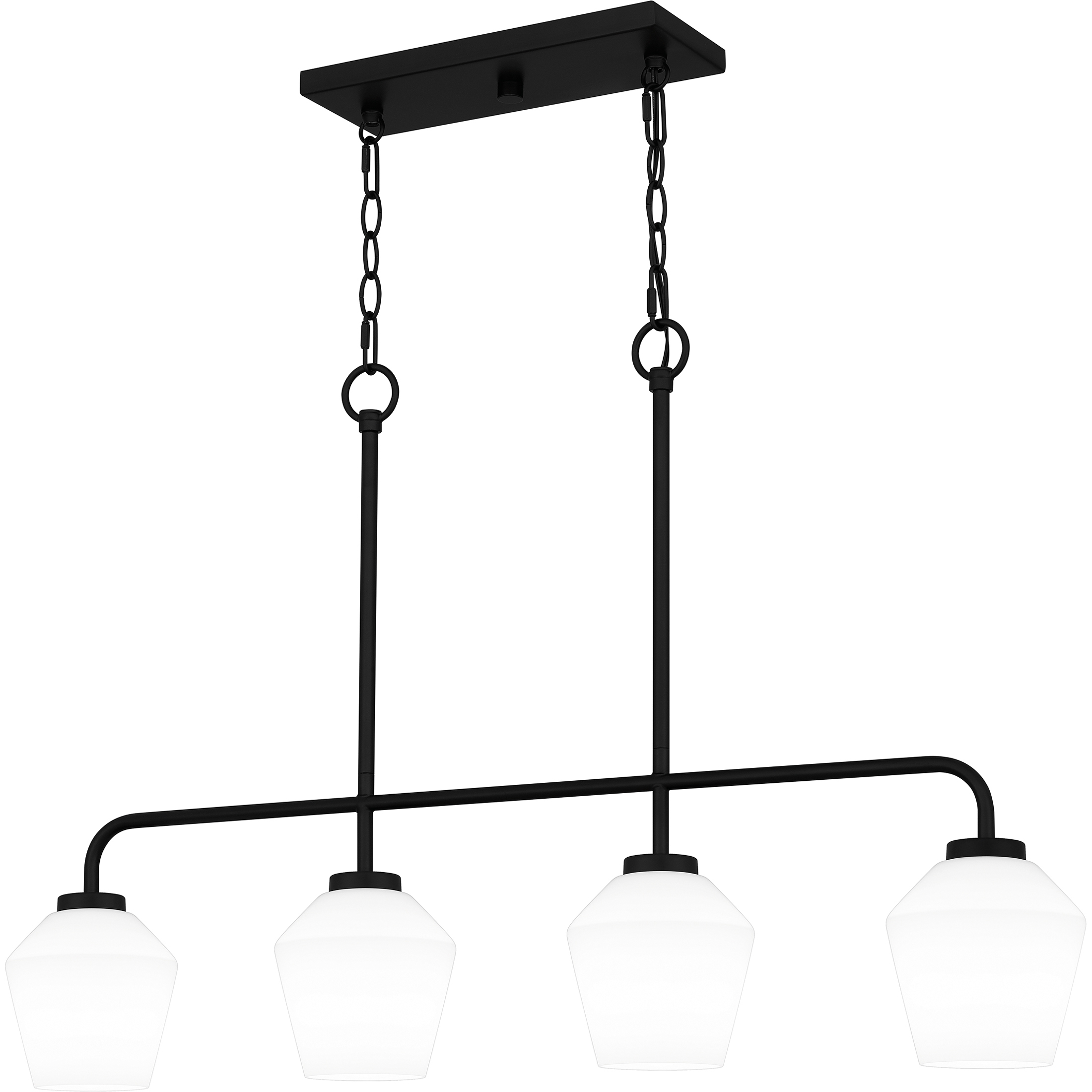 Quoizel Nielson 4 Light 36 inch Matte Black Island Light Ceiling Light, Medium NIE436MBK - Open Box