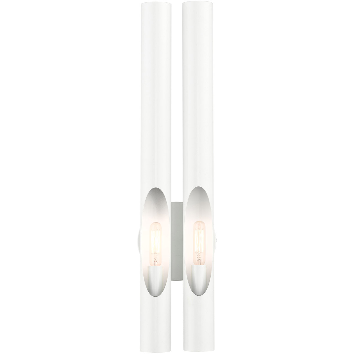 Acra 2 Light 5.13 inch Shiny White ADA ADA Double Sconce Wall Light