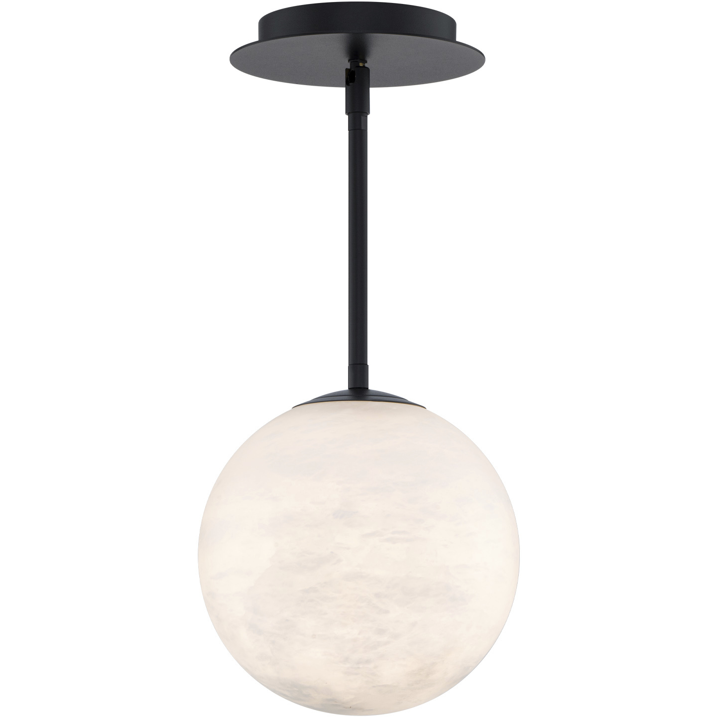 Pisces 1 Light 8 inch Black Mini Pendant Ceiling Light in 4000K