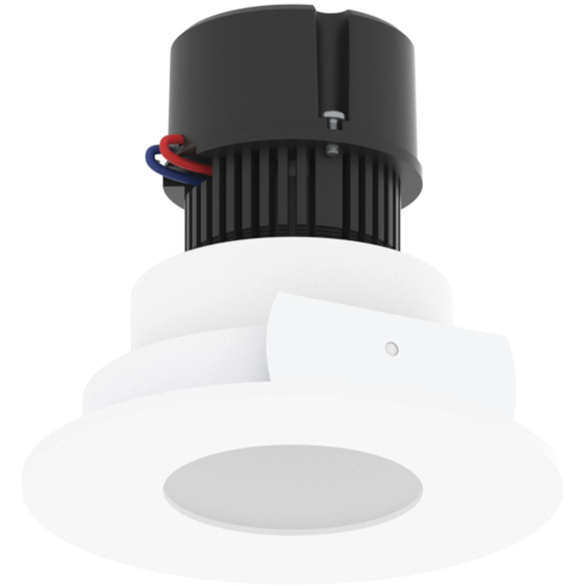 Pearl Bright White Pinhole / Bright White Flange LED Round Pinhole Retrofit in Comfort Dim (3000K-2000K), 4" Retrofit