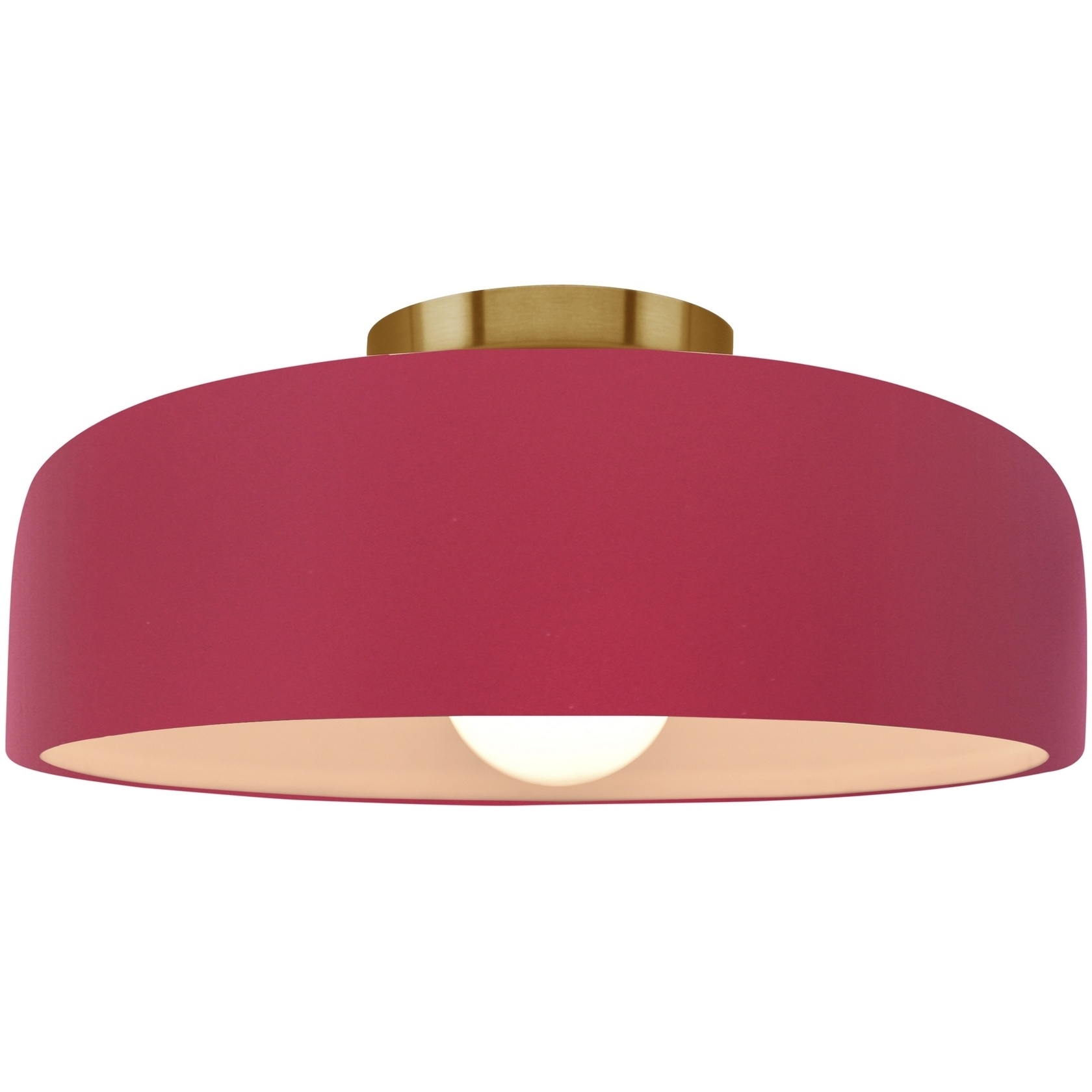 Radiance Collection - Spire LED 10 inch Cerise Semi-Flush Ceiling Light, Form+Finish+Function