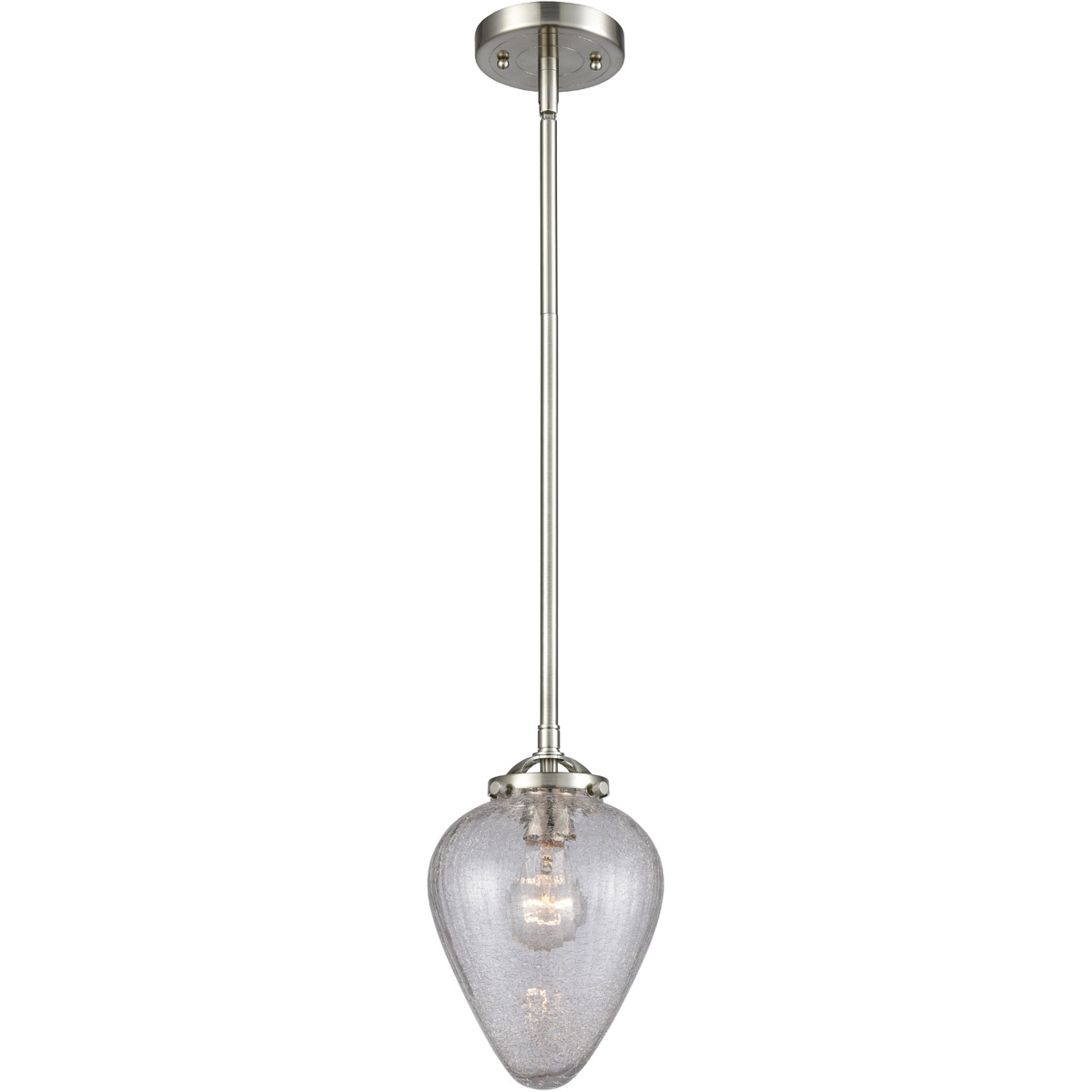 Nouveau Geneseo 1 Light 7 inch Brushed Satin Nickel Mini Pendant Ceiling Light, Nouveau