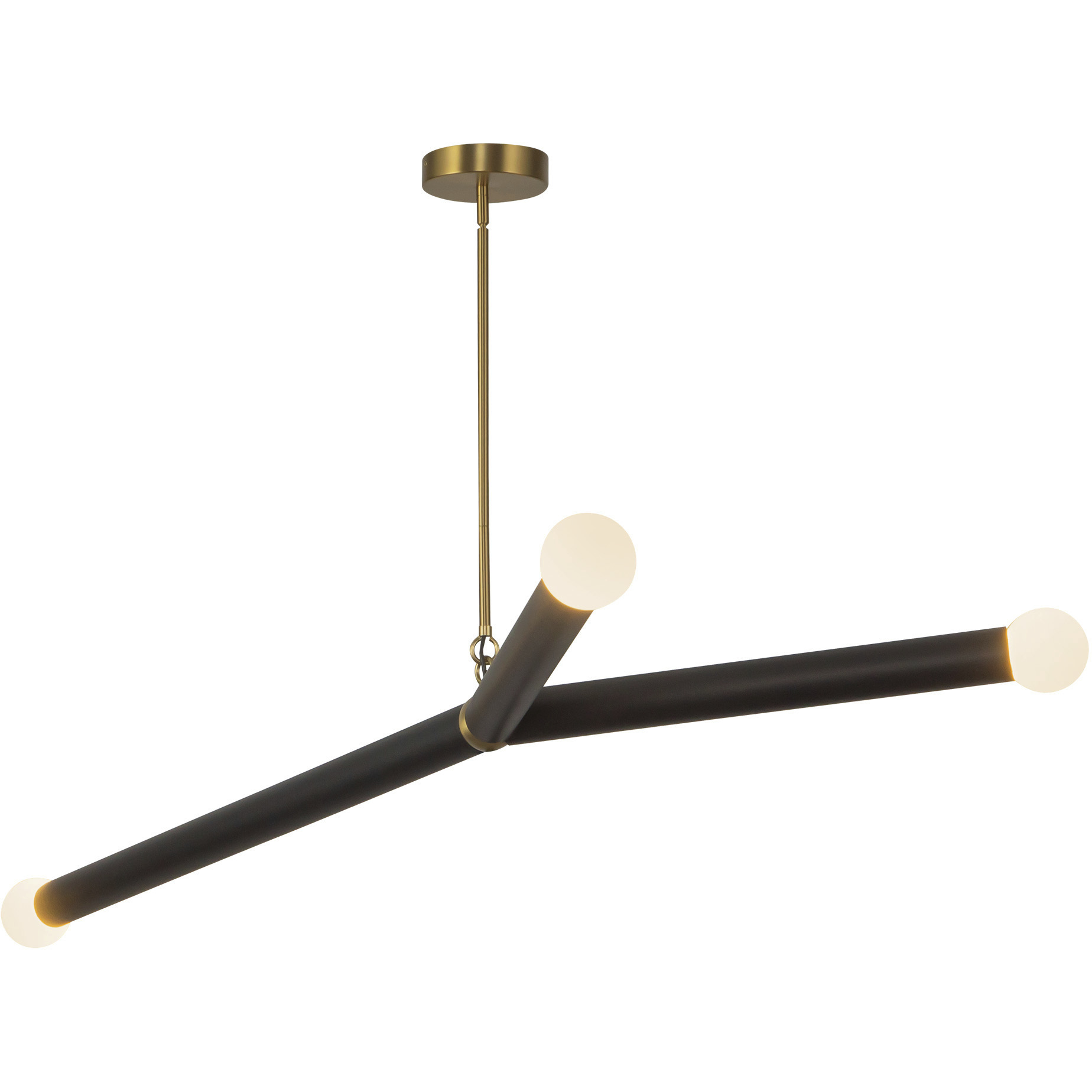 Calla 27.25 inch Brushed Gold Chandelier Ceiling Light in Matte Opal Glass