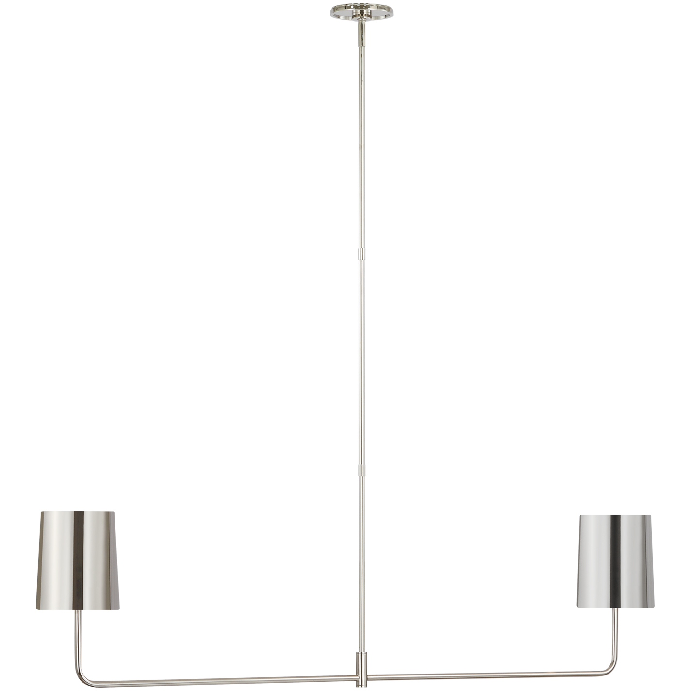 Barbara Barry Go Lightly LED 54 inch Polished Nickel Linear Chandelier Ceiling Light