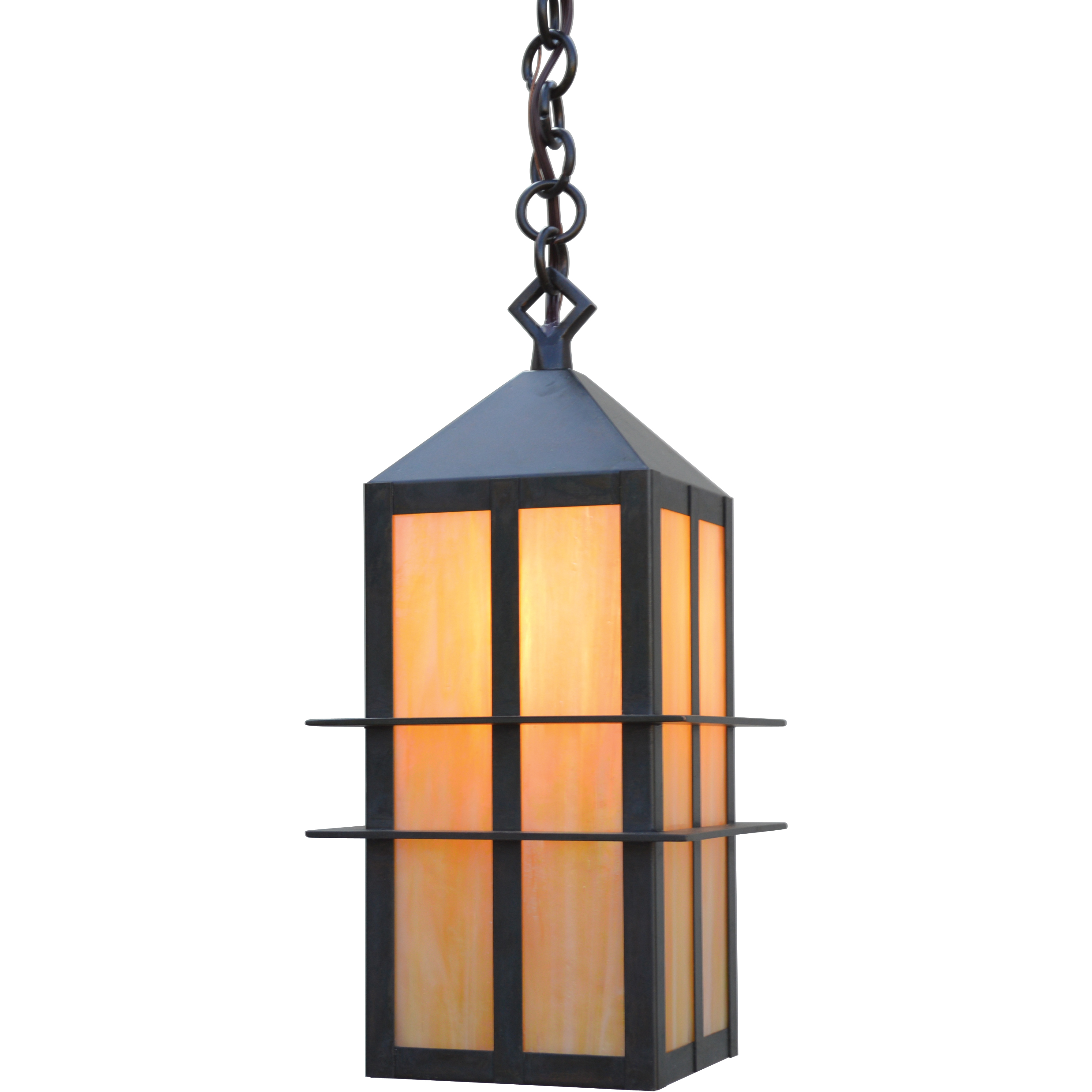 Bexley 1 Light 5 inch Pewter Pendant Ceiling Light in Amber Mica