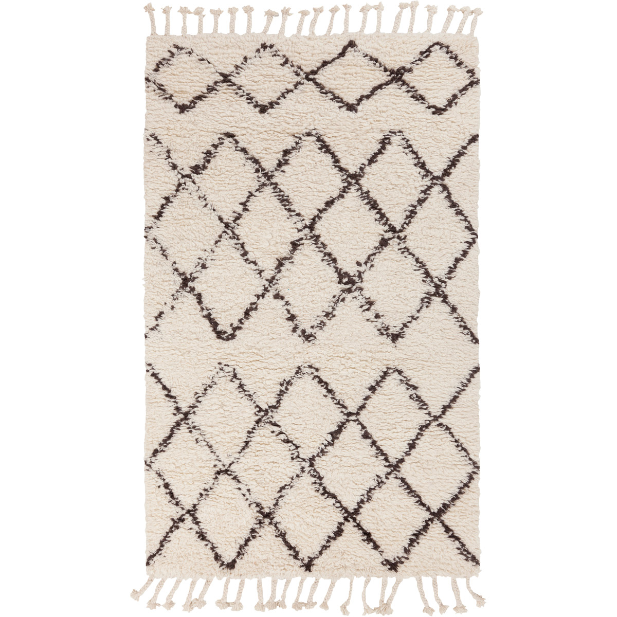Sherpa 156 X 108 inch Dark Brown/Cream Rugs, Wool