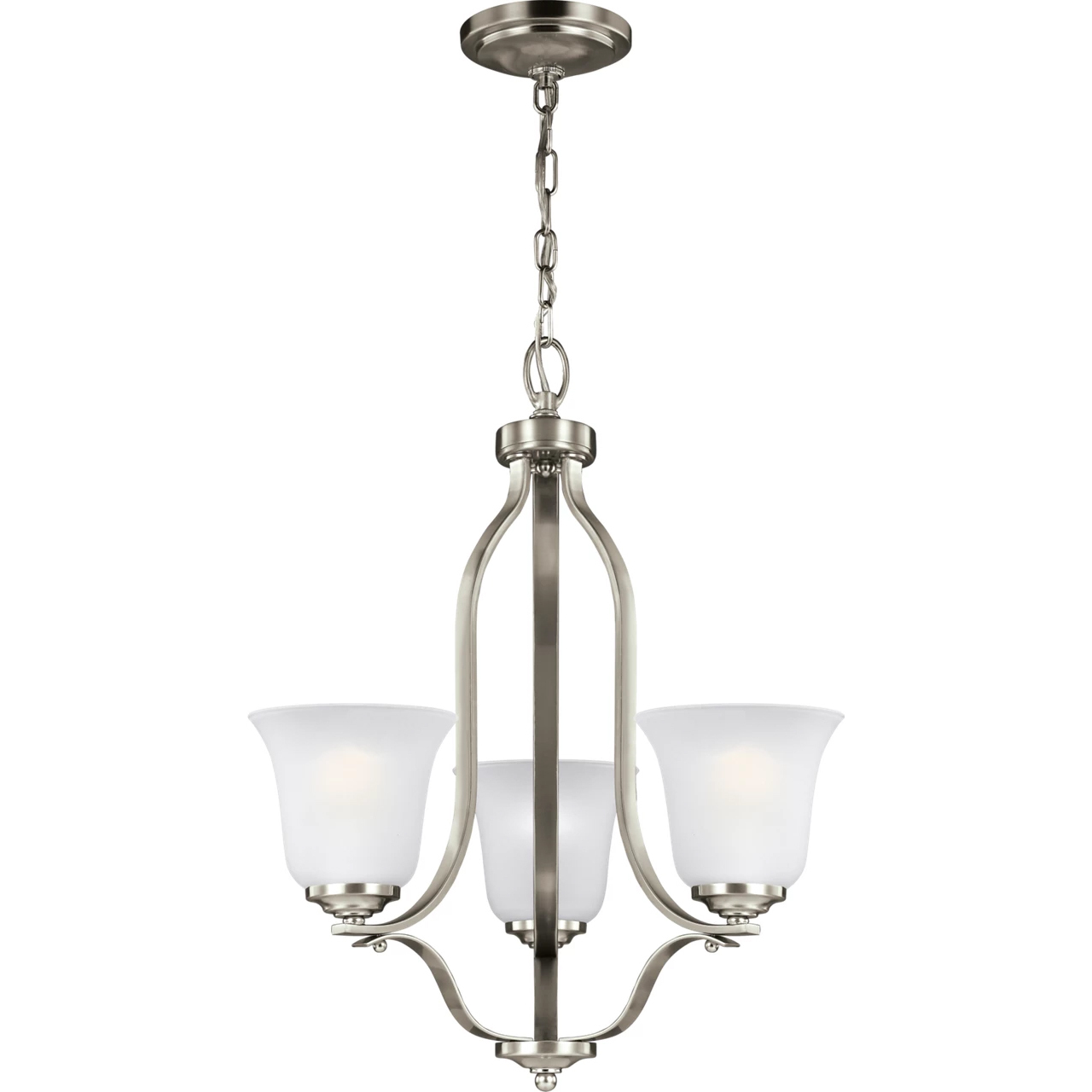 Emmons 3 Light 19.5 inch Brushed Nickel Chandelier Ceiling Light