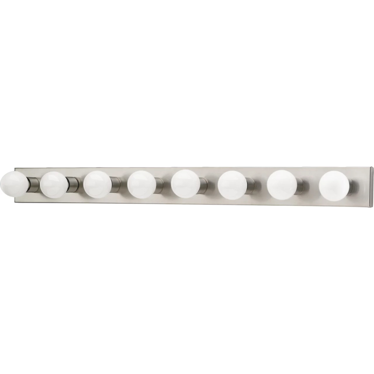 Center Stage 8 Light 48 inch Brushed Stainless Bath Vanity Wall Sconce Wall Light