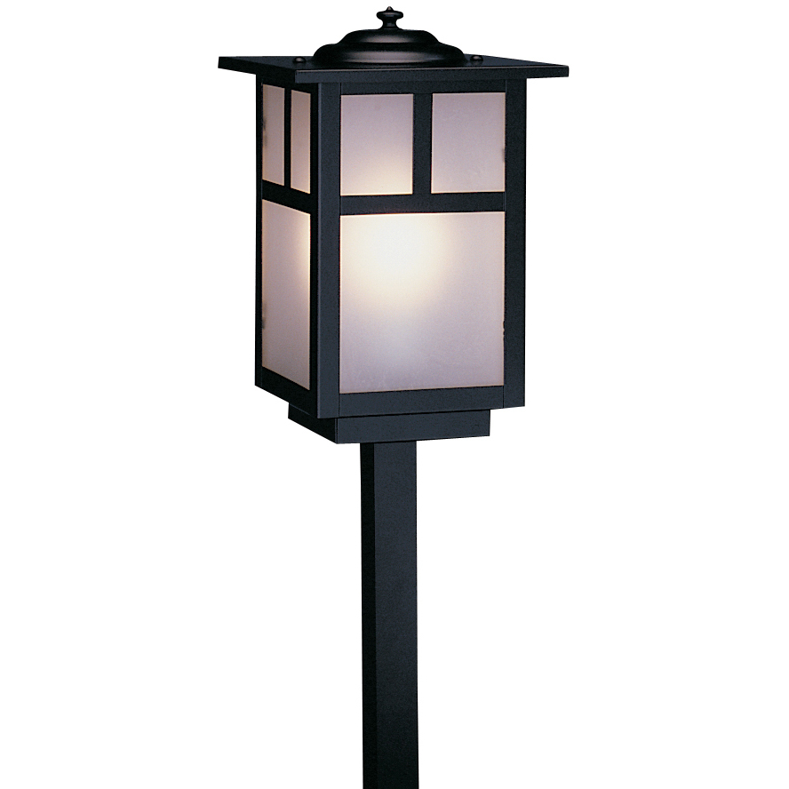 Mission 120V 60 watt Antique Brass Landscape Light in Rain Mist, T-Bar Overlay