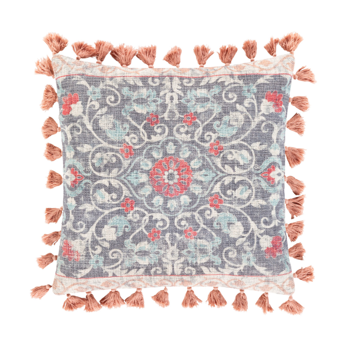 Mandana 20 X 20 inch Butter/Rose/Sky Blue/Bright Red Pillow Kit, Square