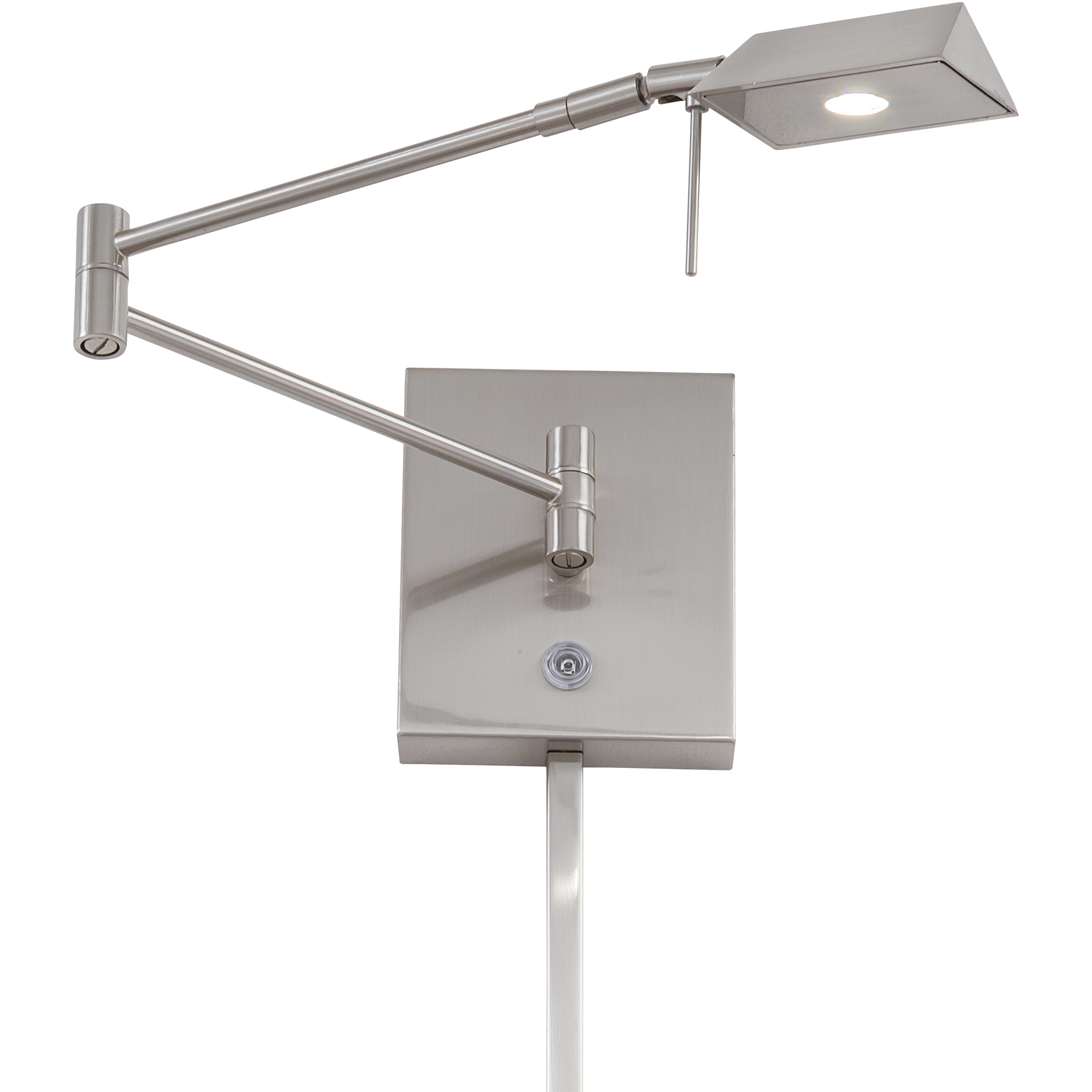 George's Reading Room 5 inch 8.00 watt Brushed Nickel Swing Arm Wall Lamp Wall Light, Pharmacy