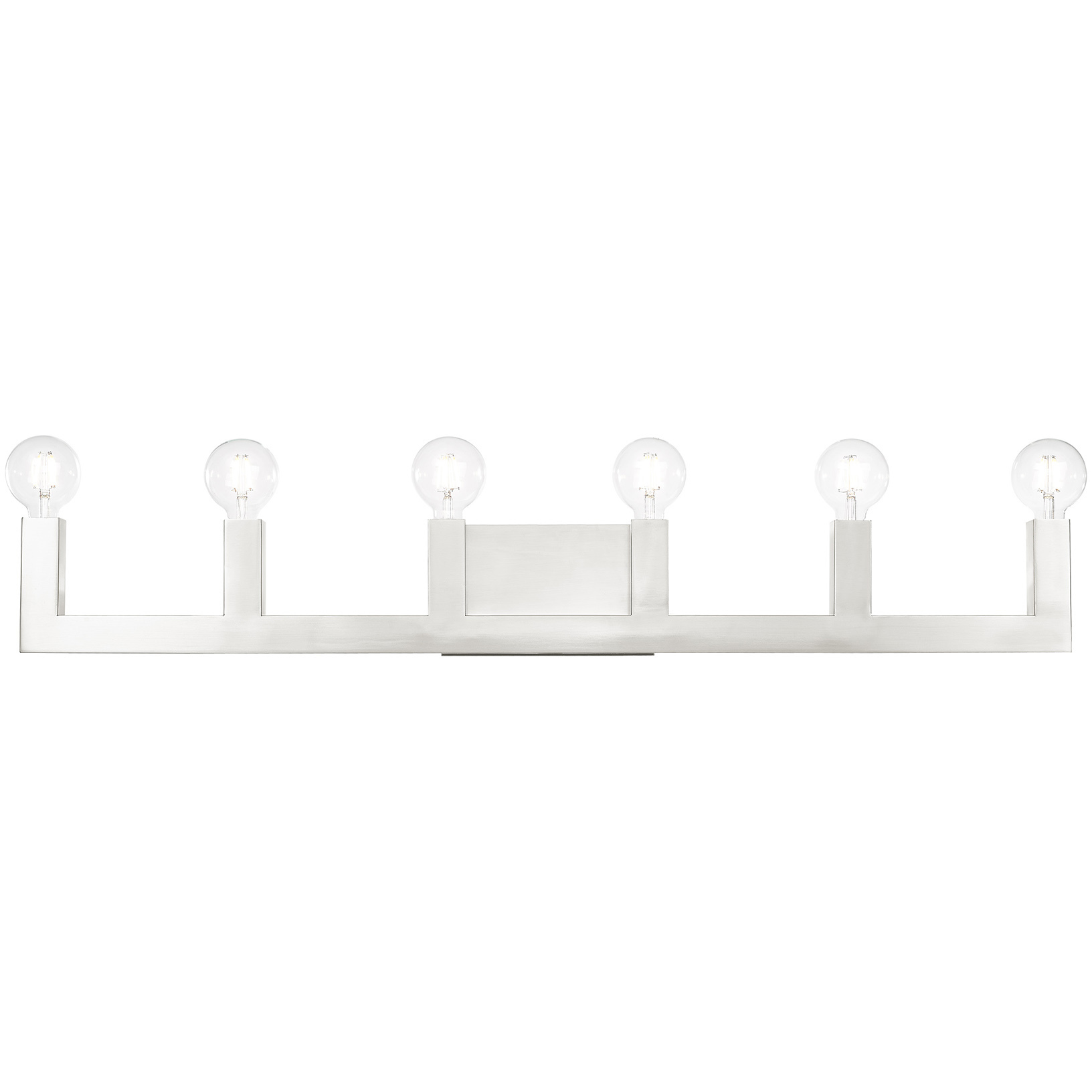 Solna 6 Light 44 inch Brushed Nickel Vanity Sconce Wall Light