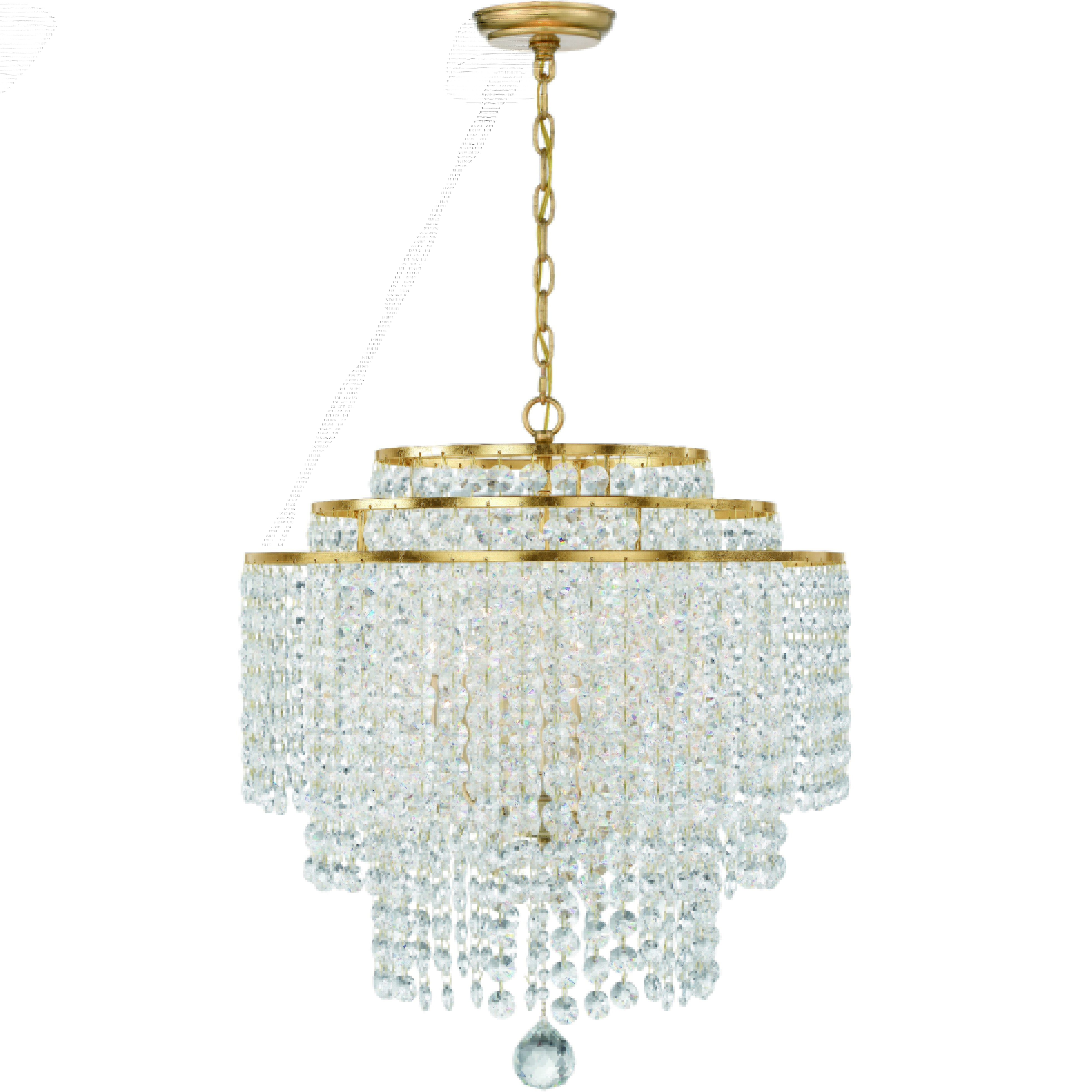 Gabrielle 6 Light 22 inch Antique Gold Chandelier Ceiling Light