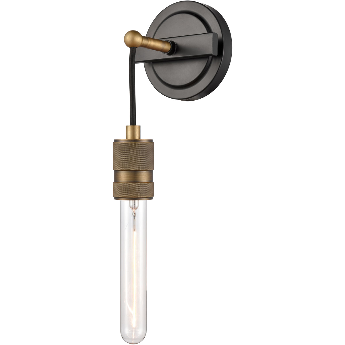 Restoration Ellis 1 Light 5 inch Black Antique Brass Sconce Wall Light